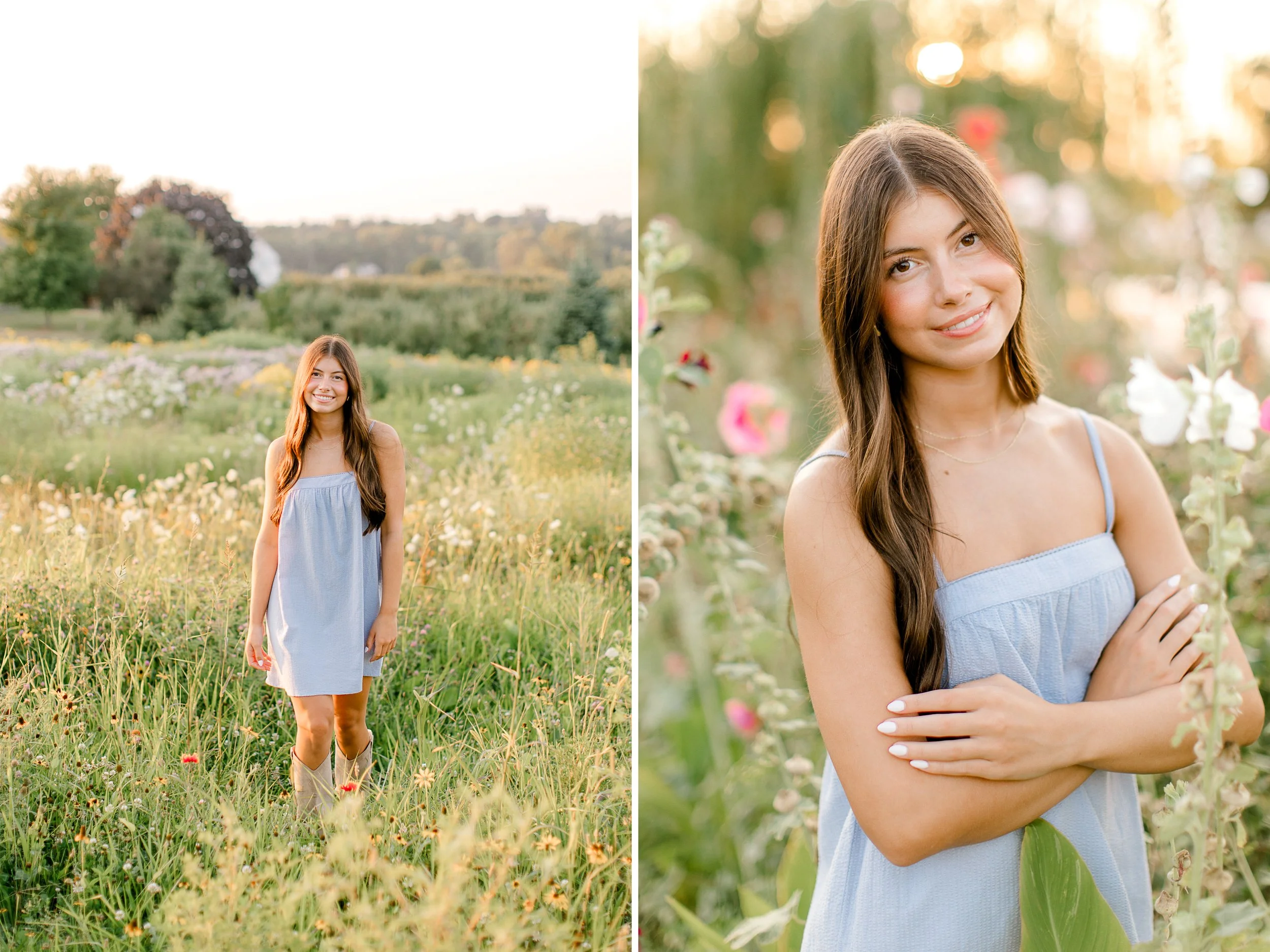 Senior girl portrait session | West Michigan Senior Photos | Wildflower field senior photos | Laurenda Marie Photography | Grand Rapids Photographer