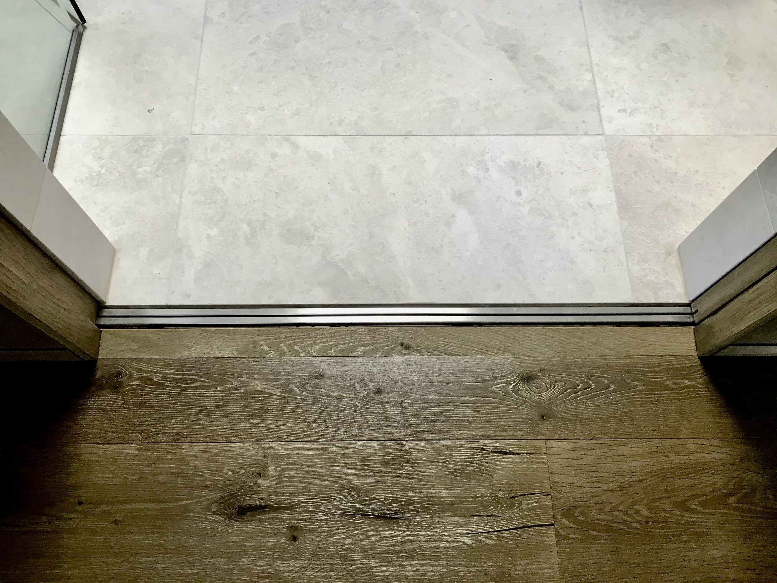 Cavity Slider Door Channel - Tiled flooring
