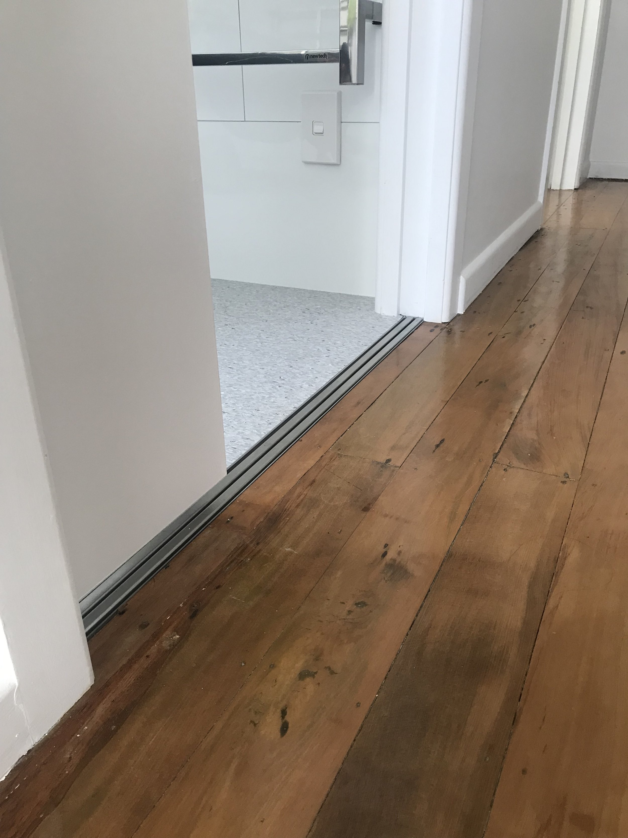 Cavity Slider Door Channel - Vinyl flooring