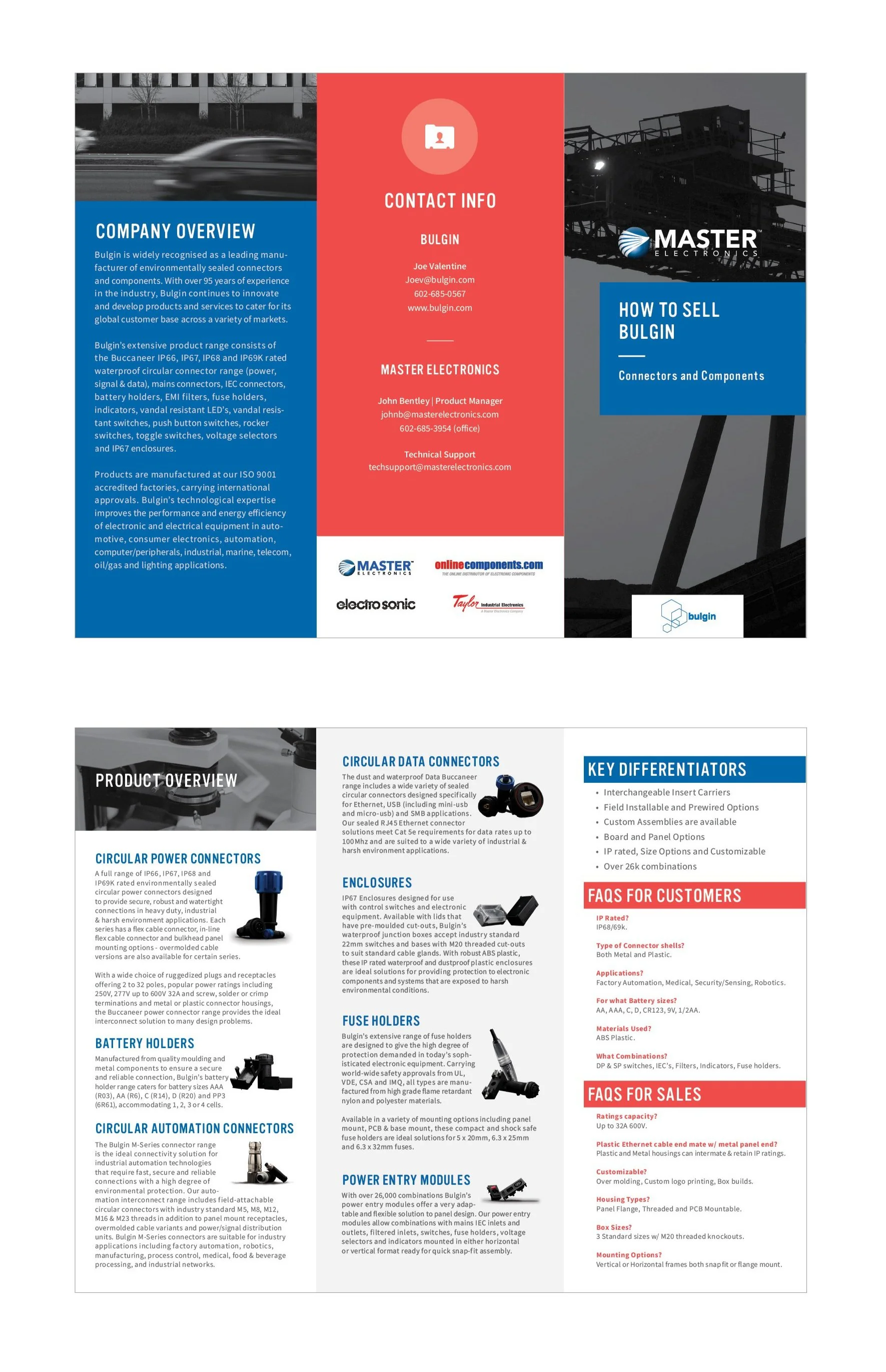  How to Sell Bulgin brochure for Master Electronics 