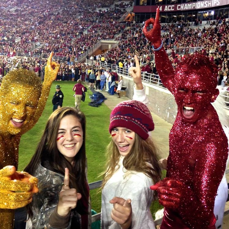 garnet and gold boys at Florida State University football game