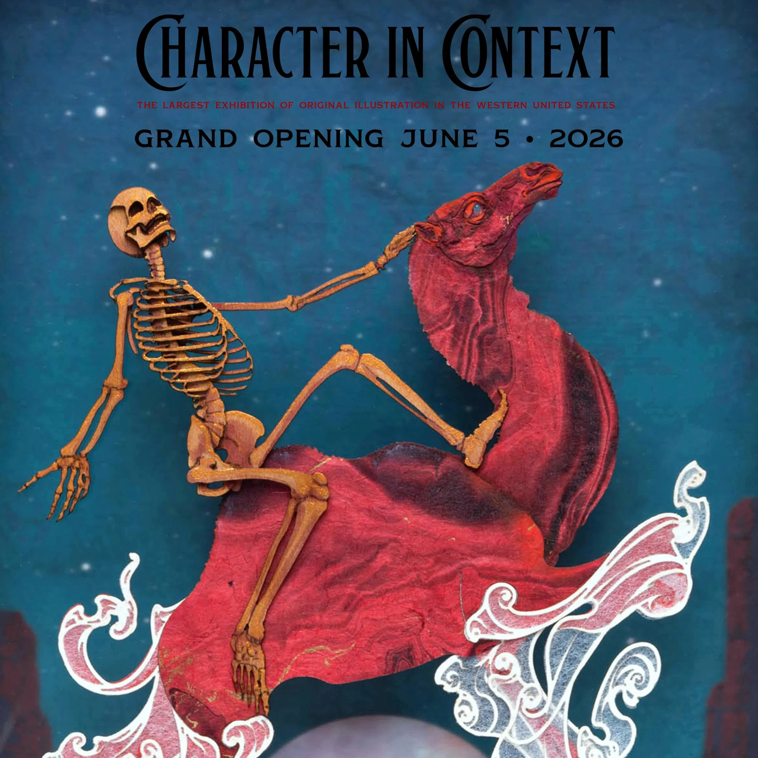 In addition to the large piece, I also made a smaller paper study for the Character in Context show at @armitchellmuseum. The show highlights process, and every piece is accompanied by a sketch or study that preceded the final. I don&rsquo;t normally