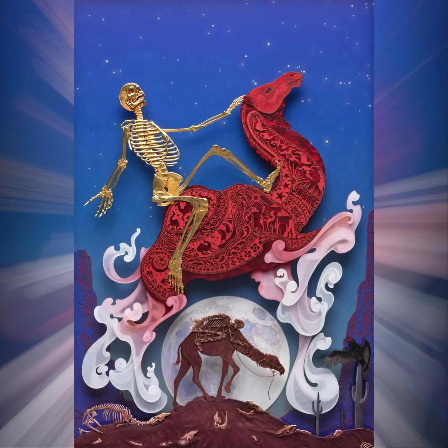 &lsquo;The Red Ghost&rsquo;
In looking for a subject for this show, I came across a legend from Arizona of The Red Ghost and was fascinated not only by the more fanciful aspects but also the true history of camels in the American Southwest. In the 18