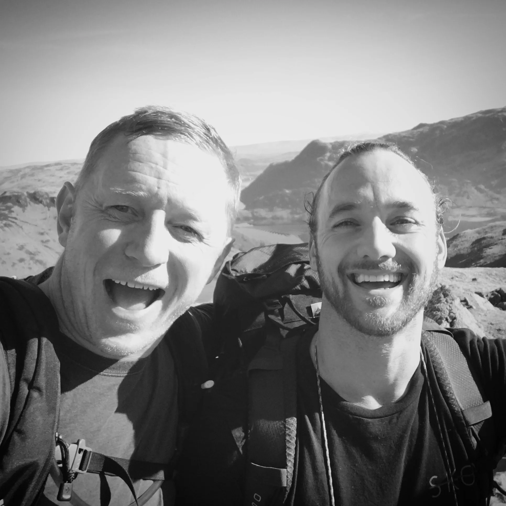 The Strength Temple Directors, Rich Davis & Richie Norton on their way to summit Helvellyn, The Lake District, England.