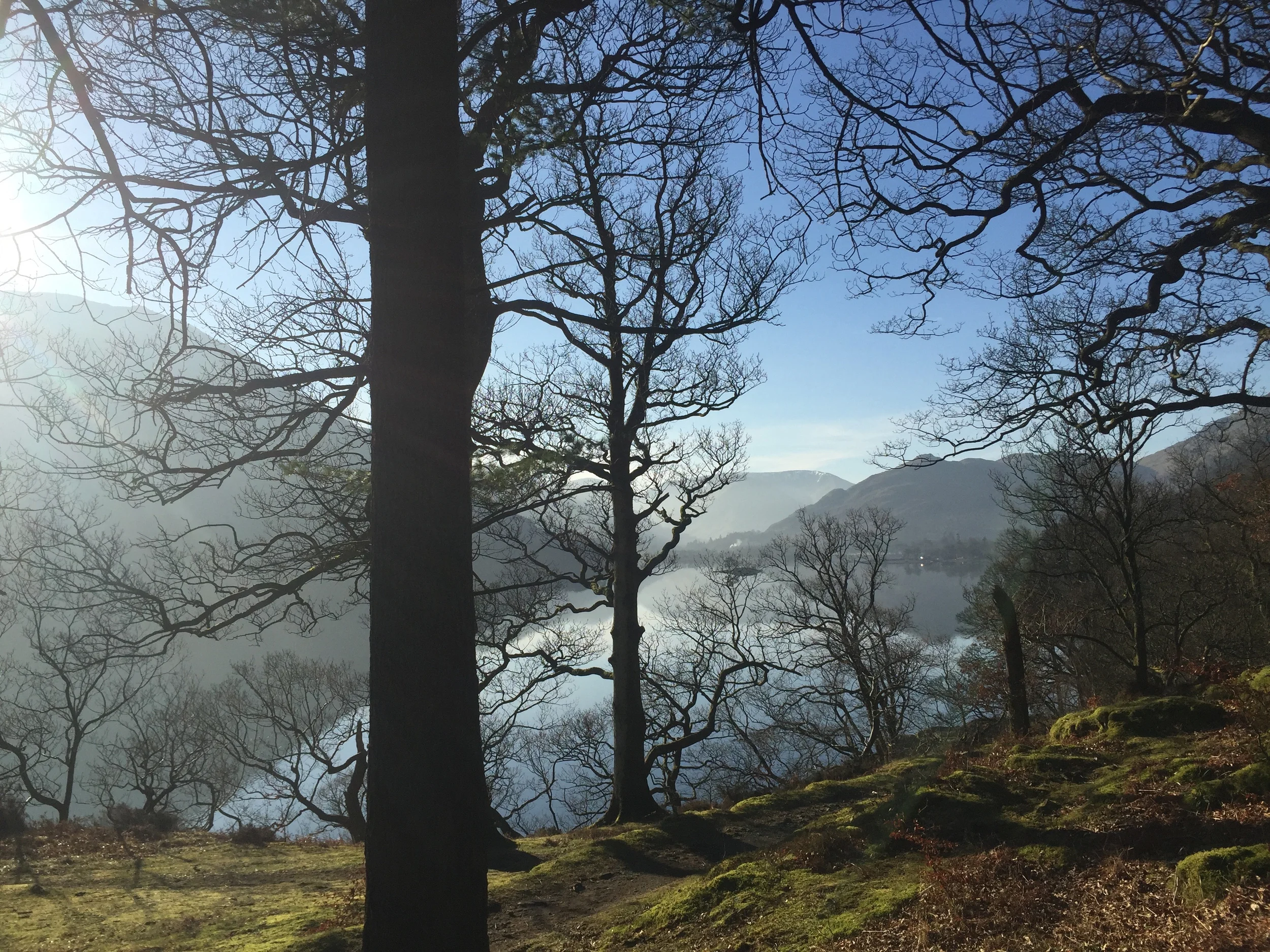 View across Ullswater; The Lake District, England.