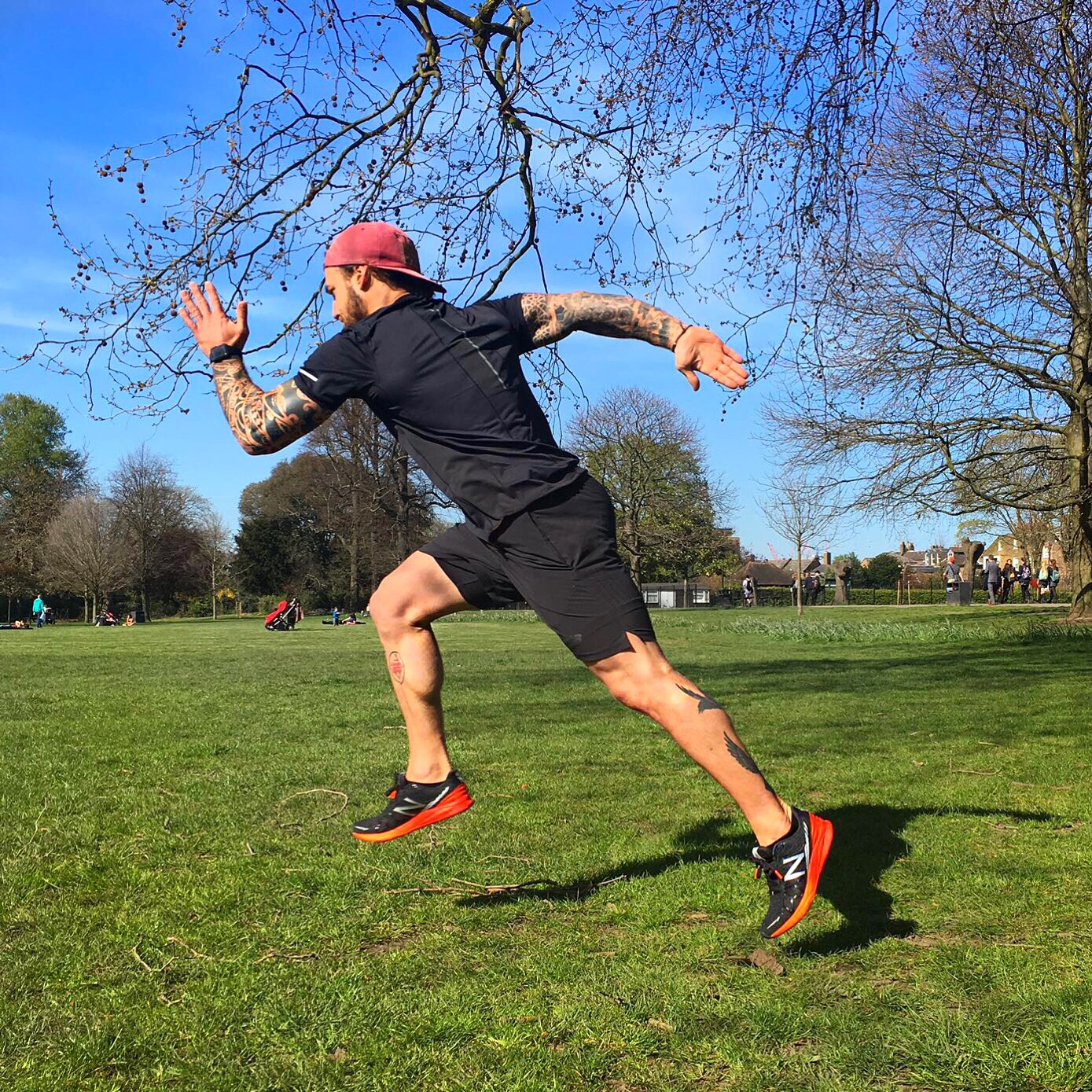 Wearing New Balance Vaze Pace Trainers, Accelerate Short Sleeve Shirt & 7" New Balance Shorts