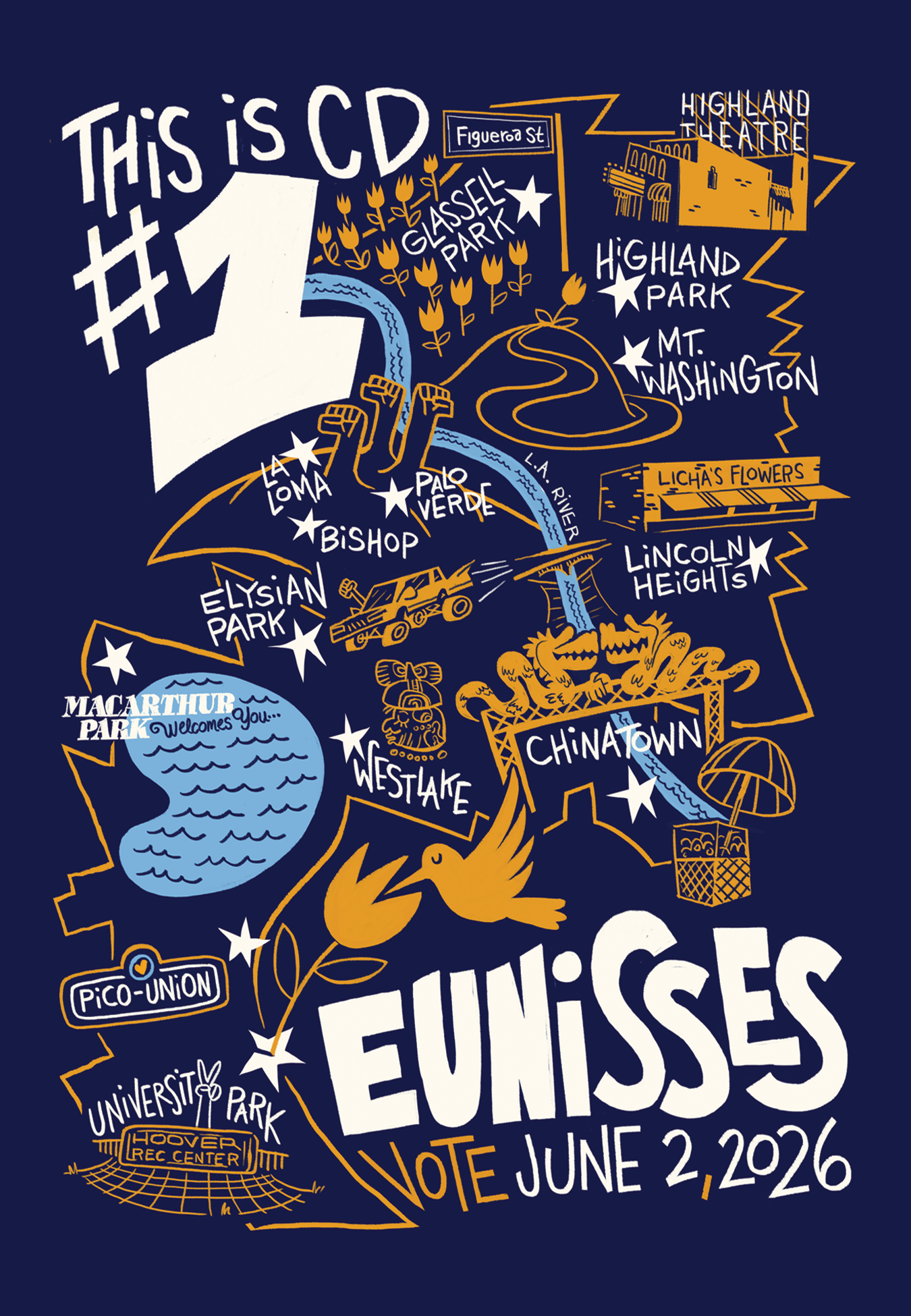 EUNISSES HERNANDEZ CAMPAIGN POSTCARD