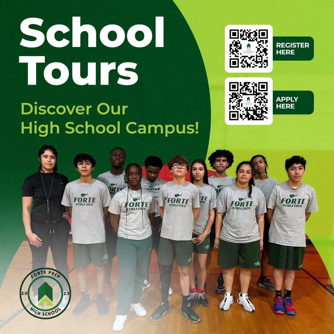 Curious about what makes Forte Prep High School stand out? 

Come see for yourself and discover the opportunities that await your child's future 📚 

Scan the QR code or visit the link in our bio to reserve your spot today! 📲
.
.
.
&iquest;Tiene cur