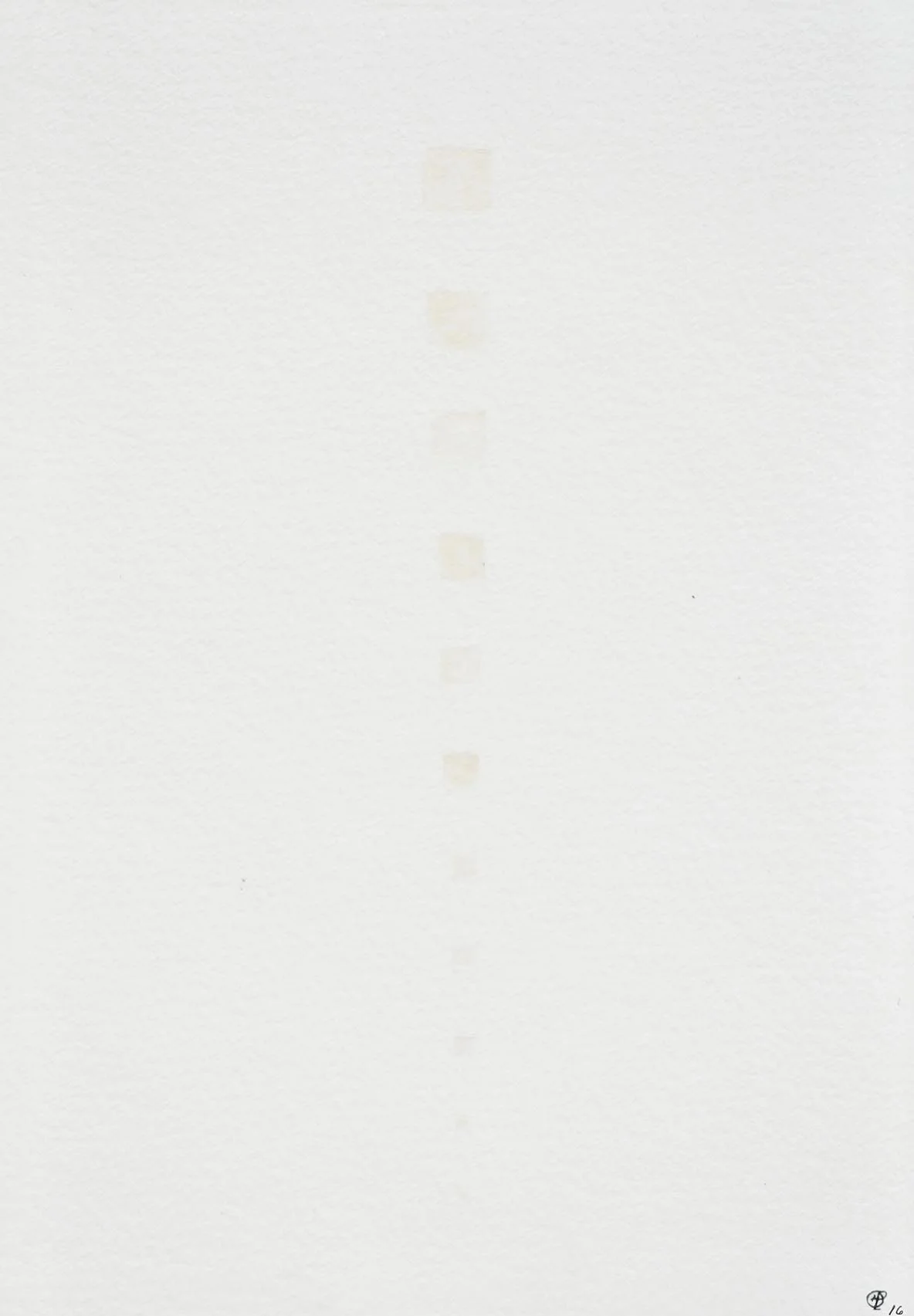 Helene Lundbye Petersen, Graspable Beginning Appearing, 2016, Work on Paper, Watercolour, paper, 14.8 × 21 cm. ( Comprehension Studies 1/6)