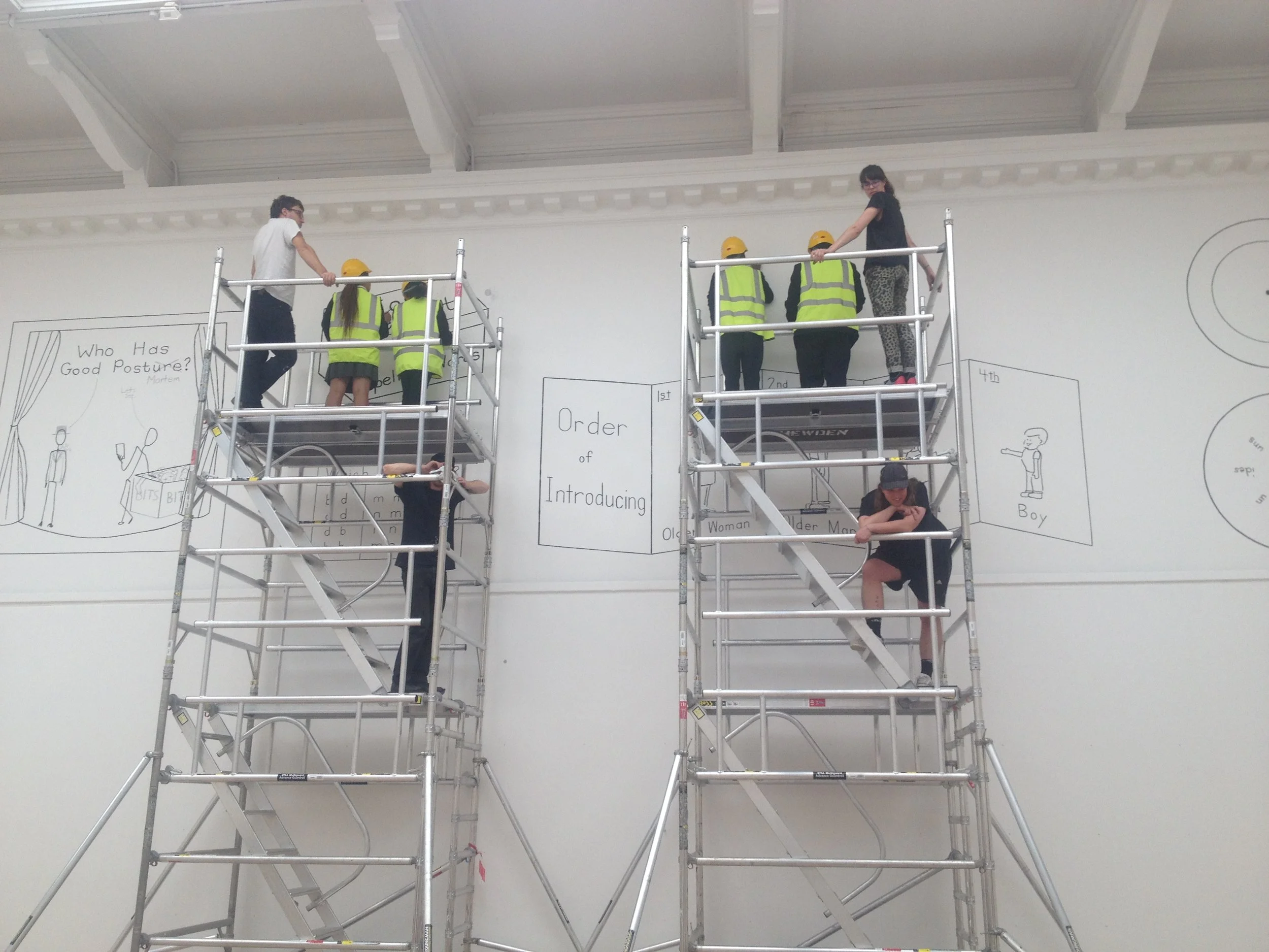 During installation of Roman Ondak's exhibition at the SLG