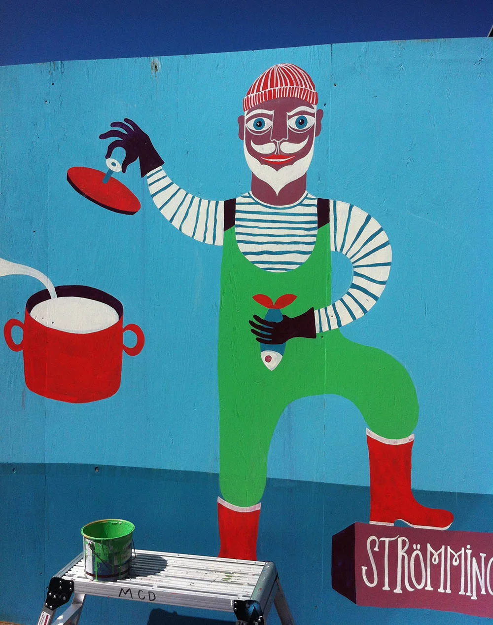 Olympiaterminaalin työmaa-aita, Helsinki