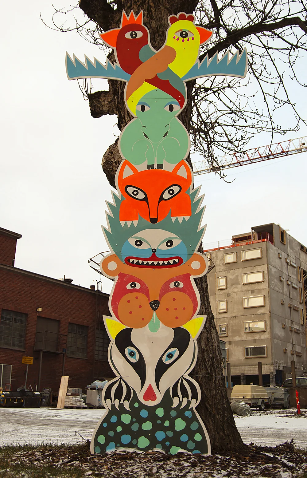 Teurastamon toteemipaalu, Helsinki