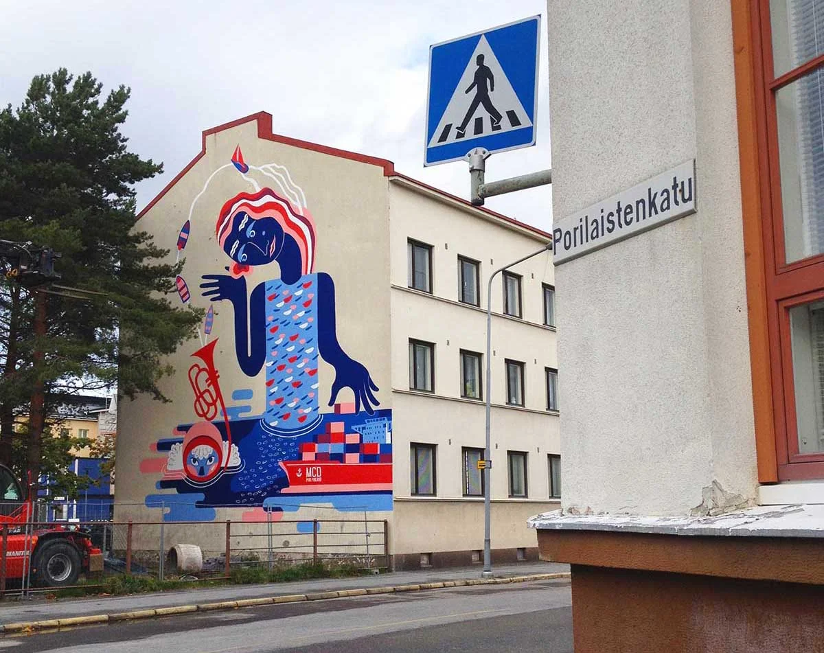 Pori, Finland 2016 Yhteistyössä Maikki Rantalan ja Laura Lehtisen kanssa Multicoloured Dreams -kollektiivin projektissa