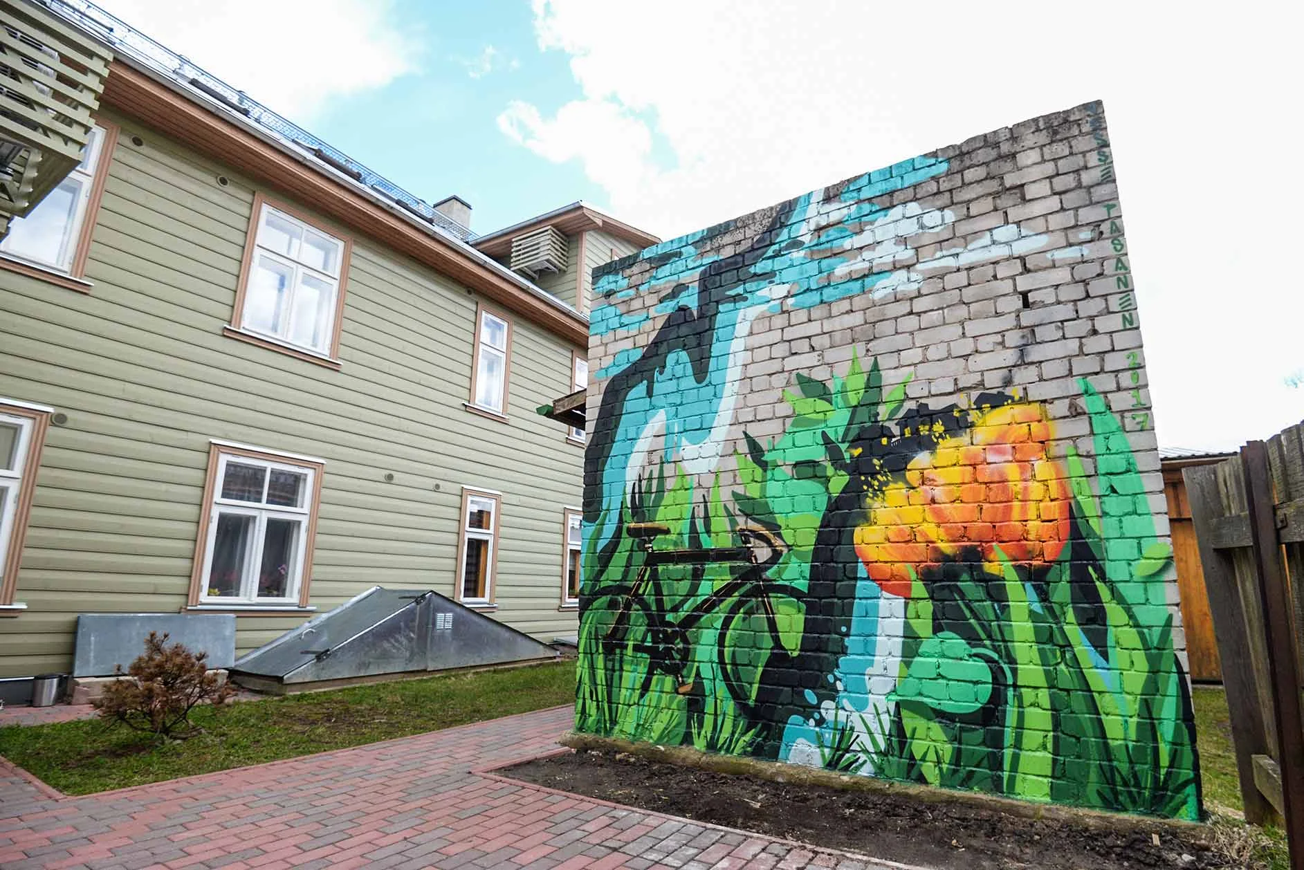 Wall painting, Tartu Artist in Residence (2017). 