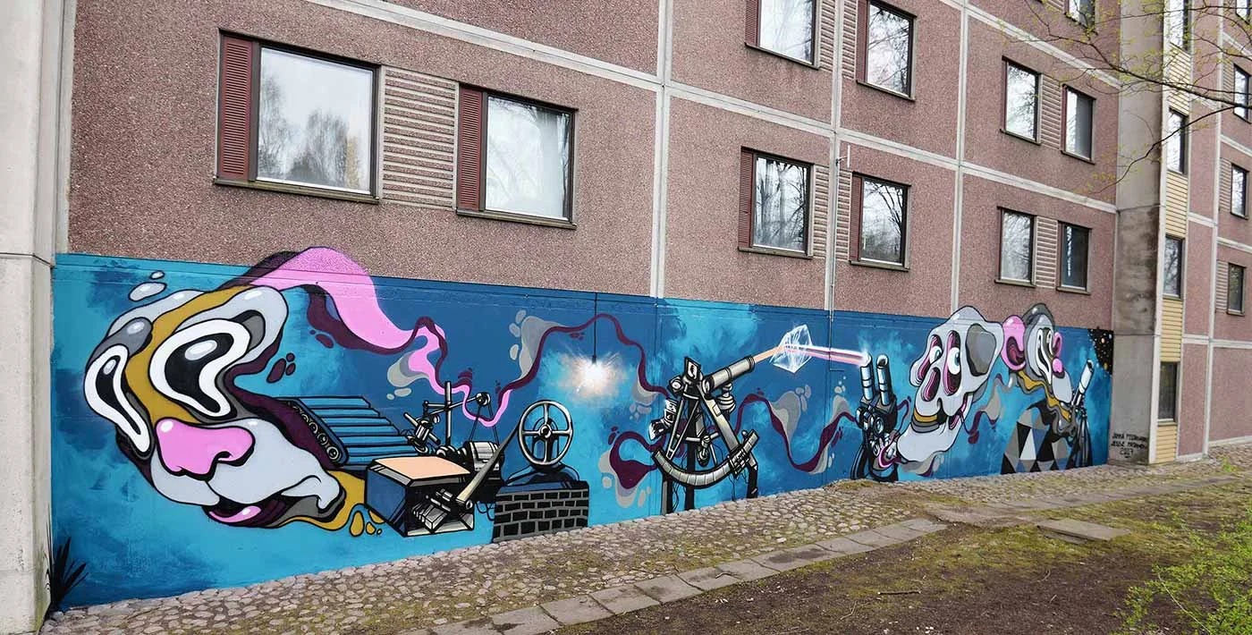 "Oppia ikä kaikki" (2017), a commission work for HOAS in collaboration with Jukka Peltosaari.