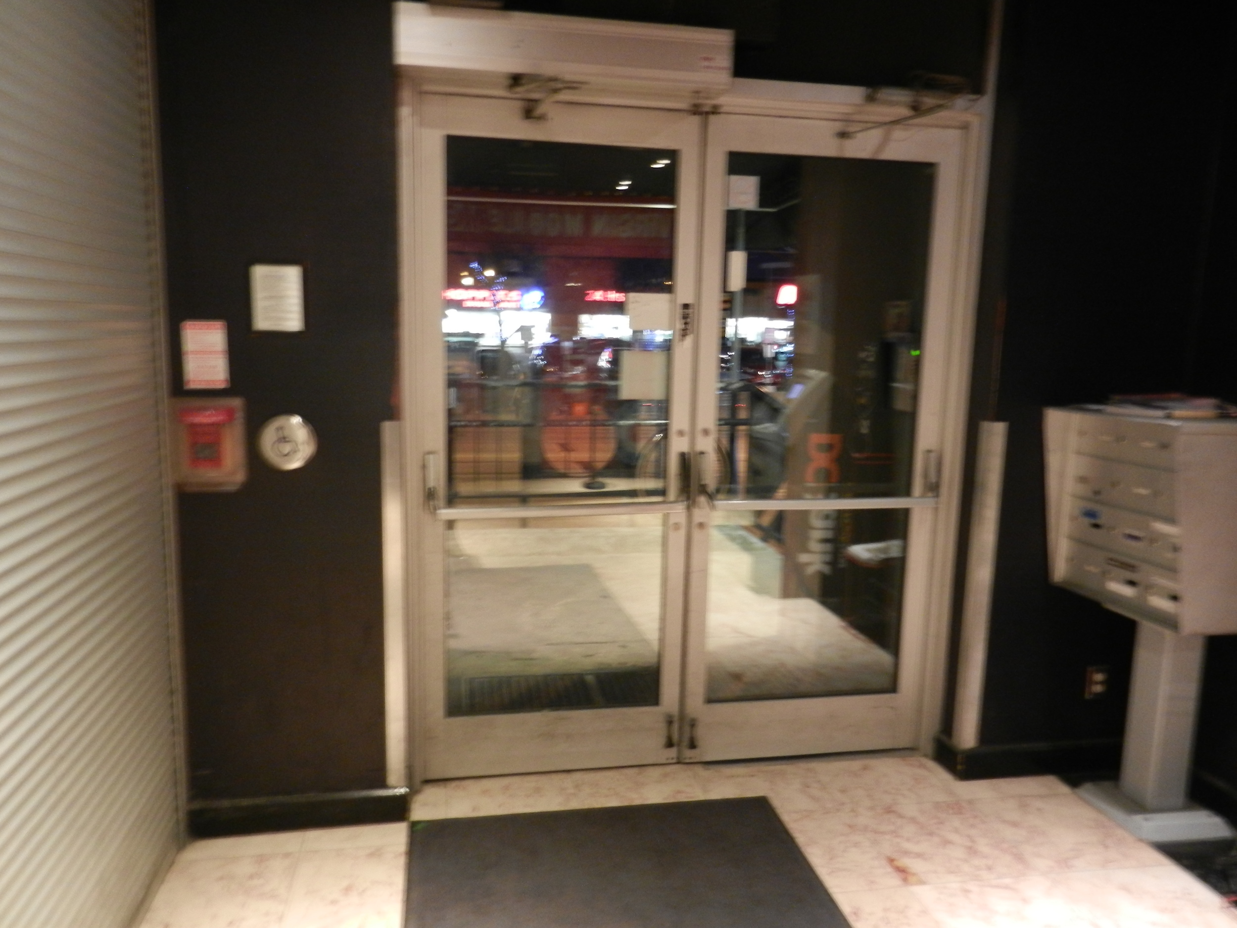 Picture of double door main entrance.