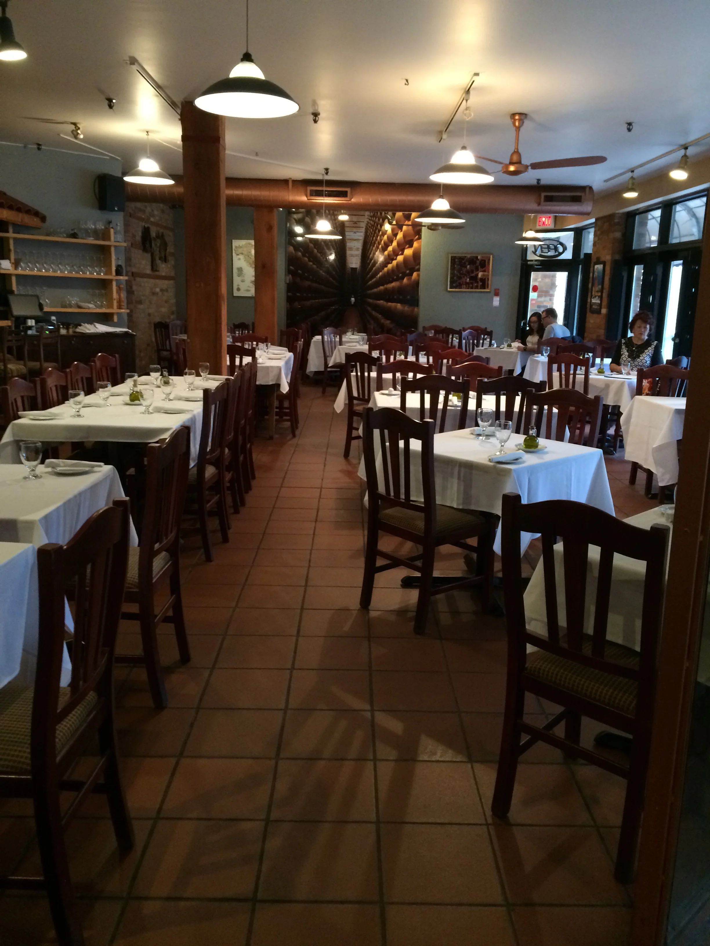 View of the accessible dining area at Paganellis.