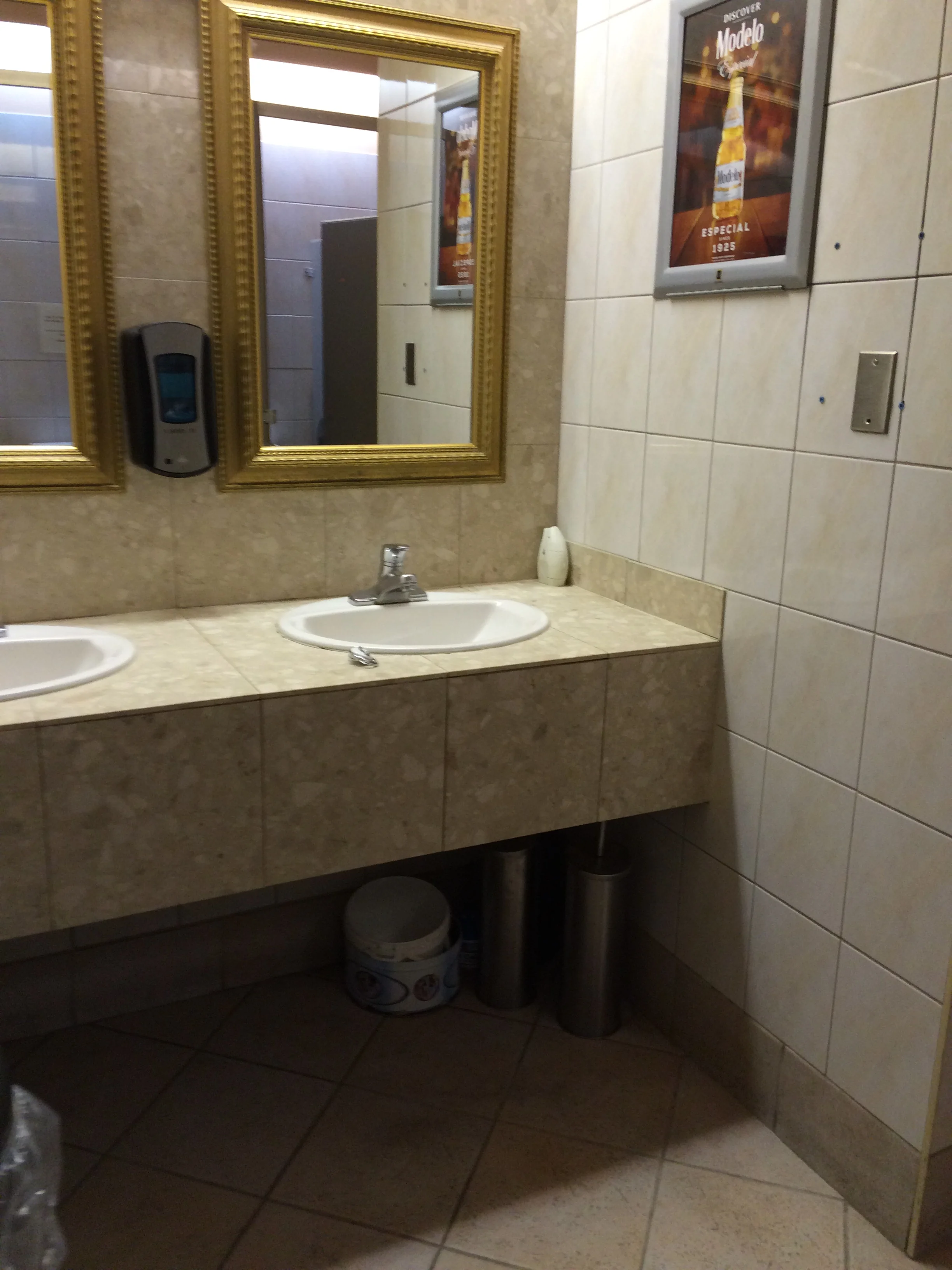 Picture of accessible bathroom sink area.