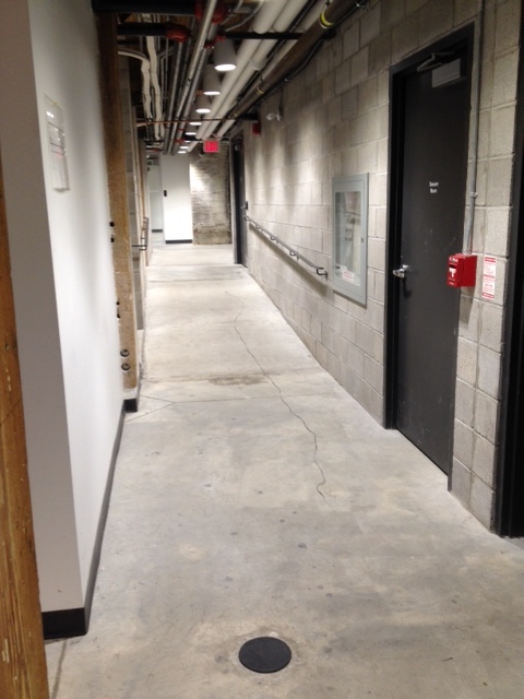 Picture of hallway to the accessible washroom