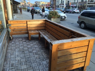 Picture of sidewalk level patio