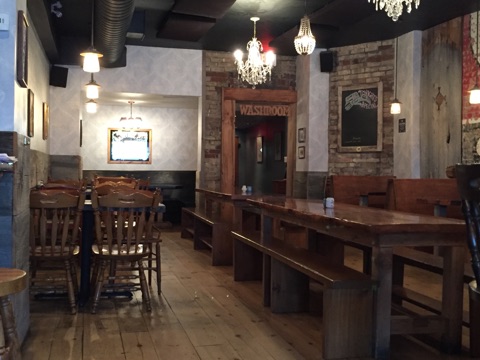 Picture of varied tables inside The Wren
