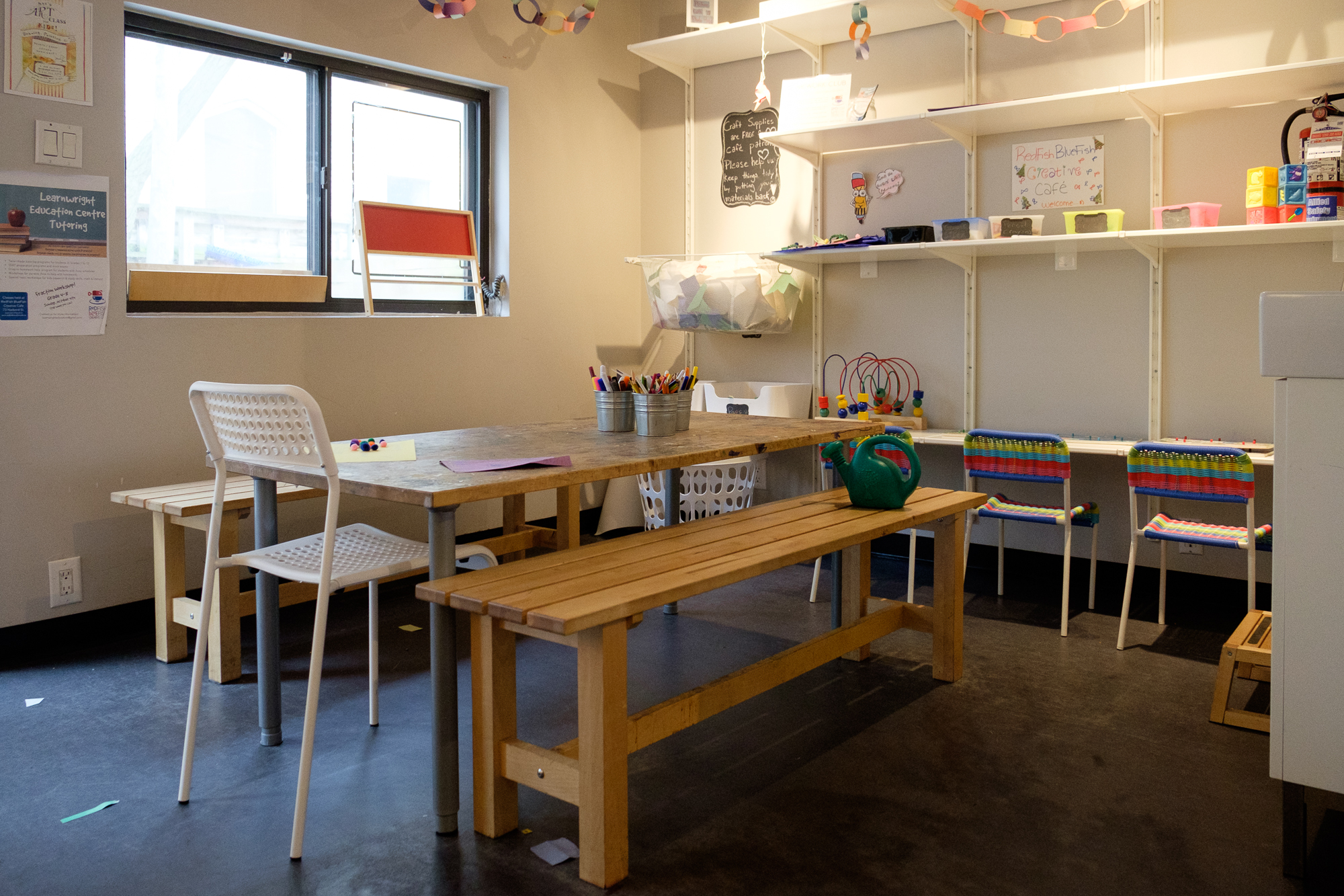 arts and craft space on the first floor