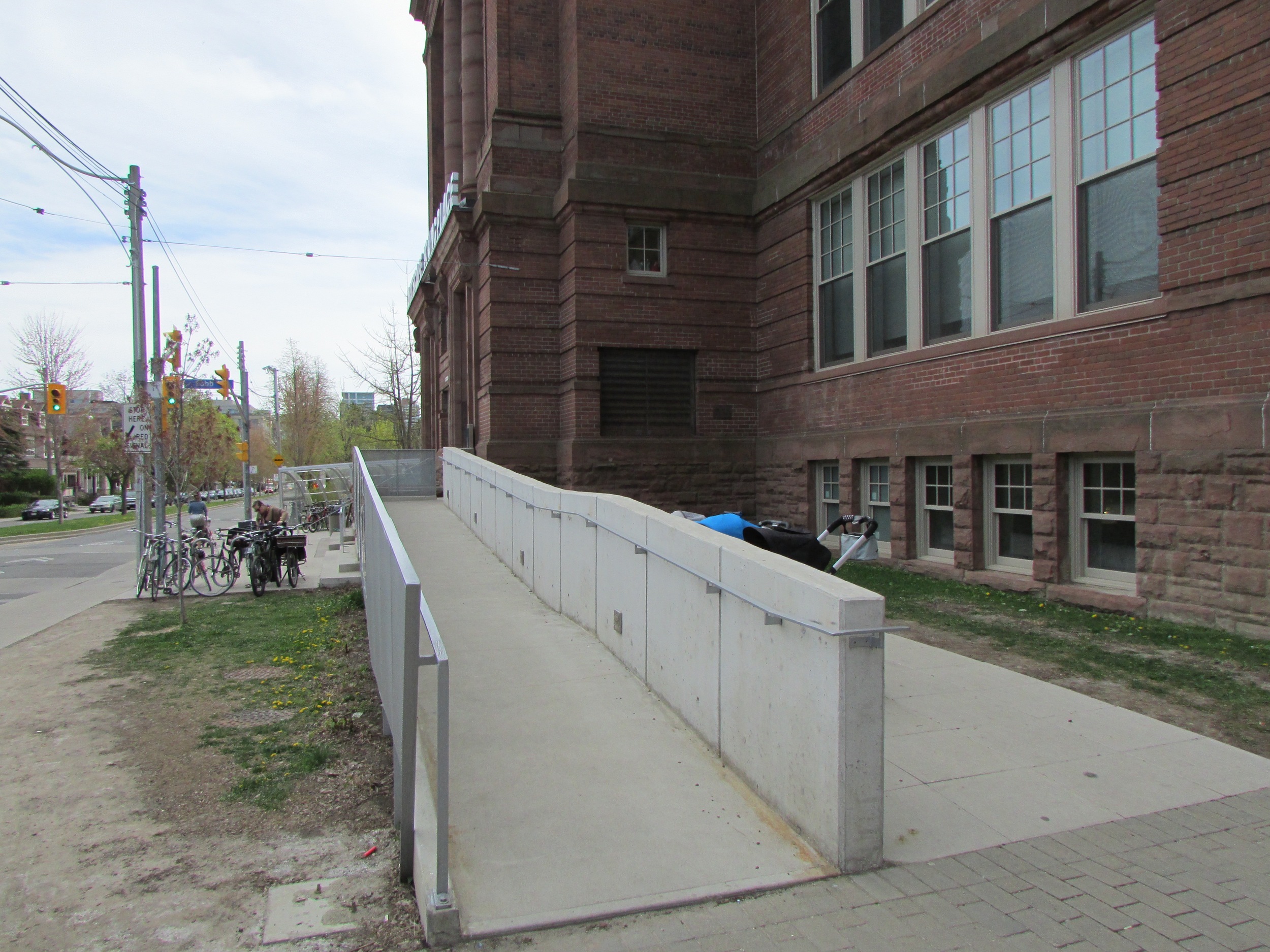 Picture of ramp in front of the building
