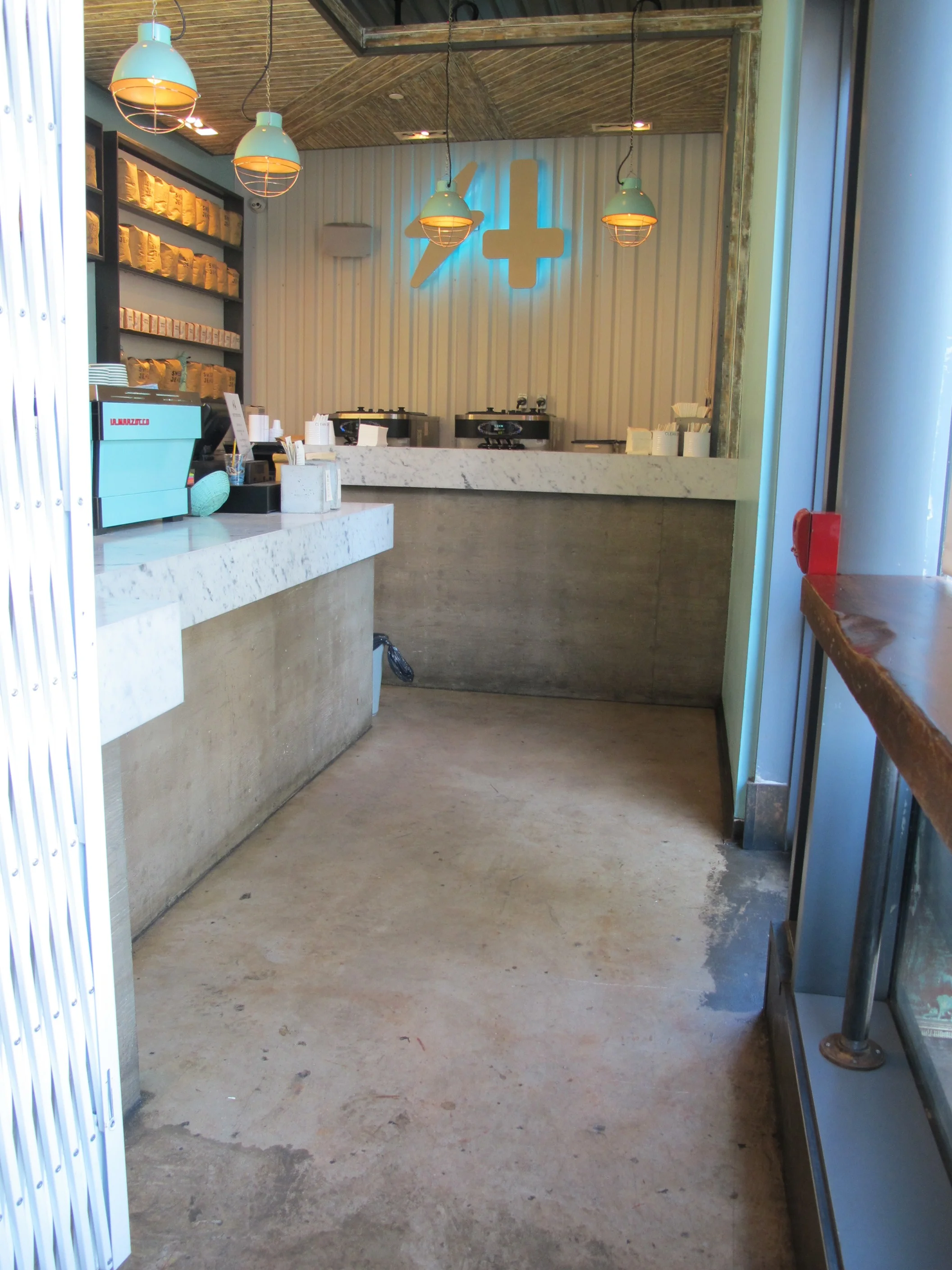 Picture of interior of cafe and ordering counter