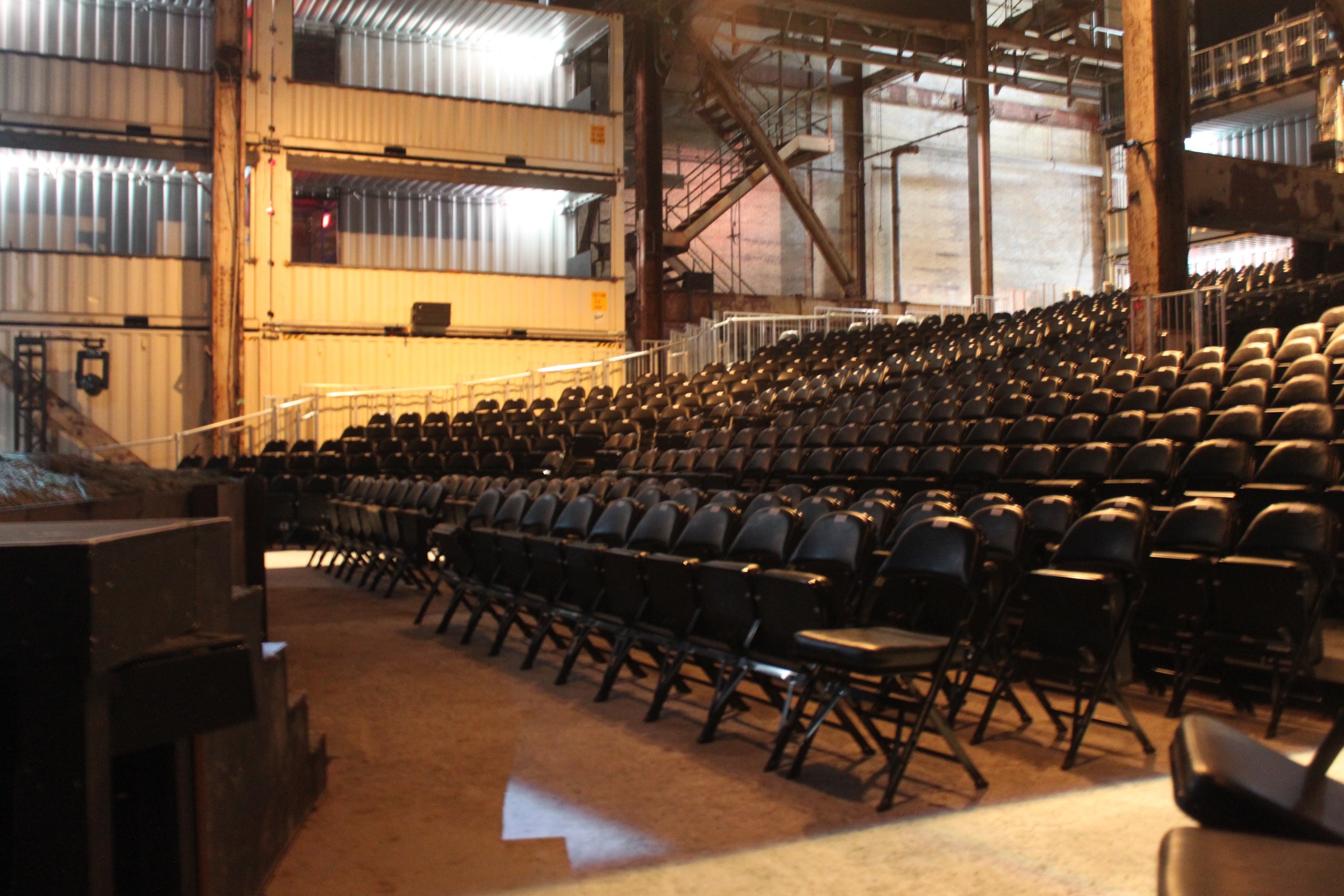 Picture of theater with first two rows featuring accessible seating