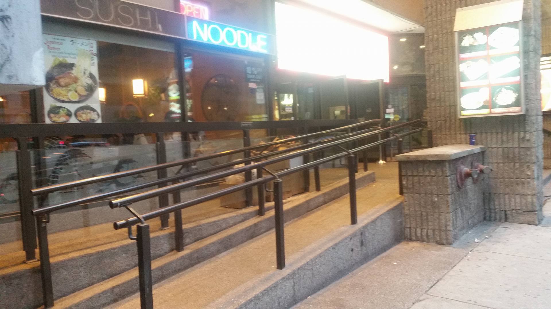 Picture of ramp leading to entrance of theatre