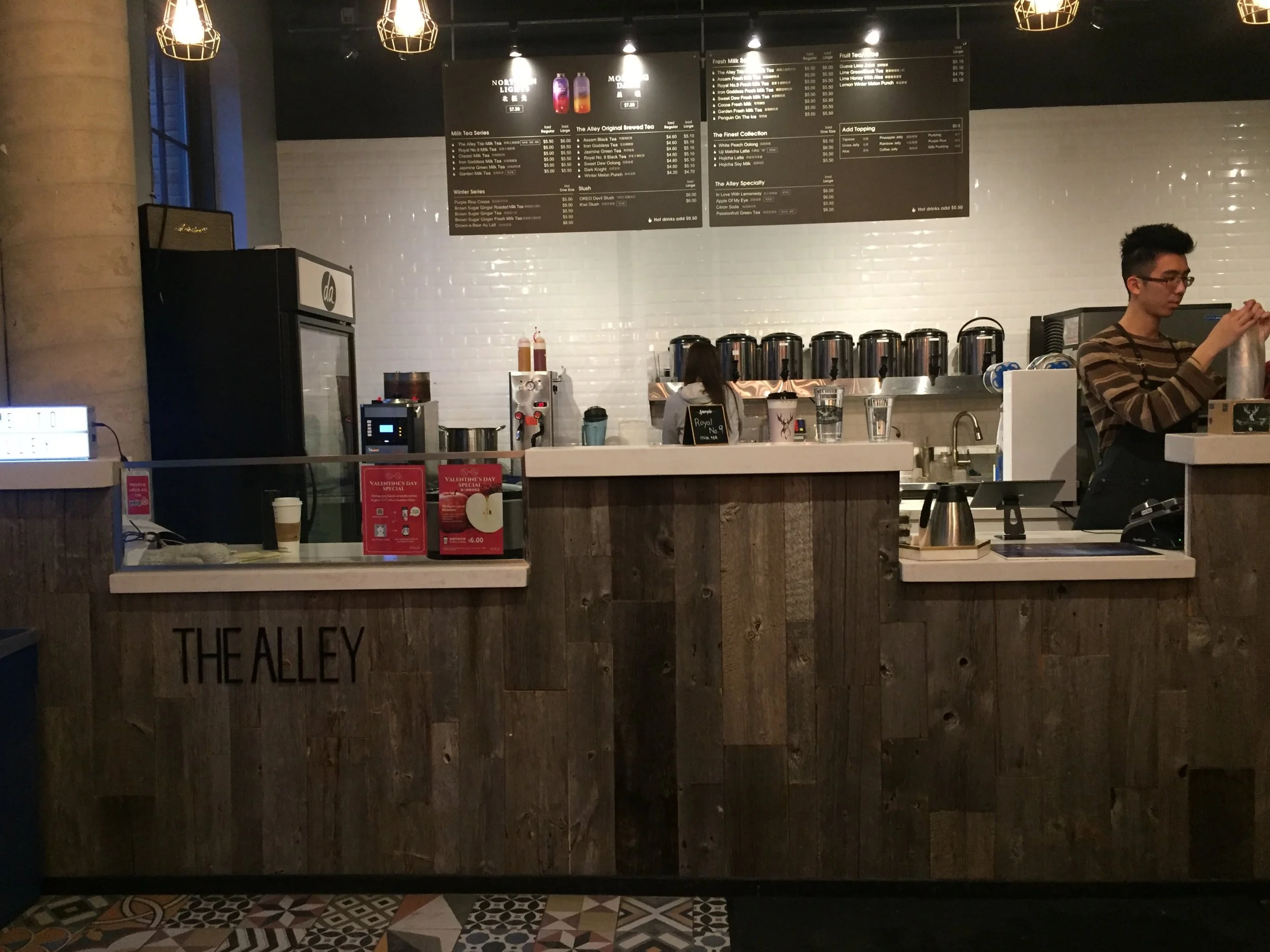 Picture of service counter of the Alley