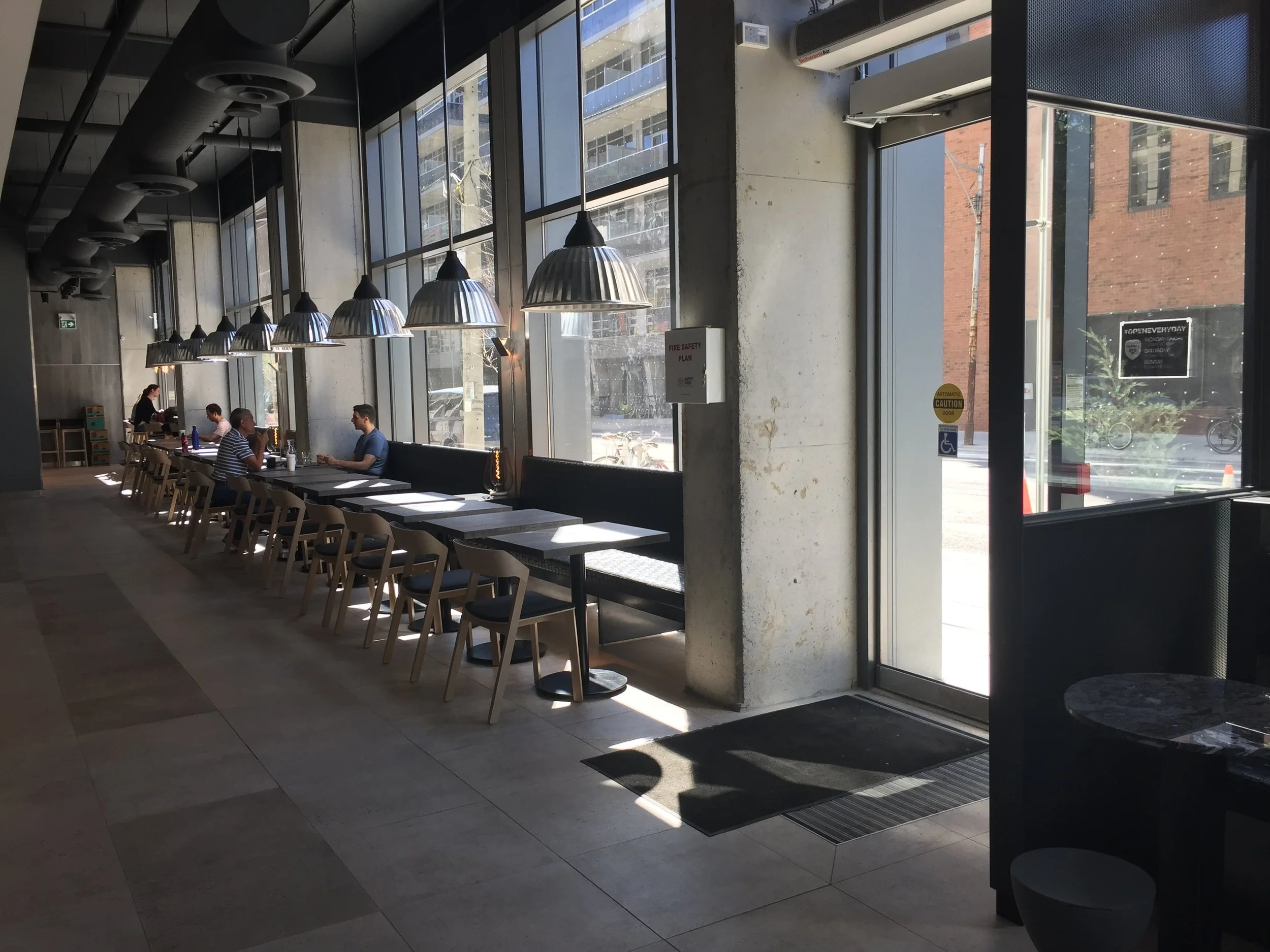 Picture of accessible seating indoors at Impact Kitchen