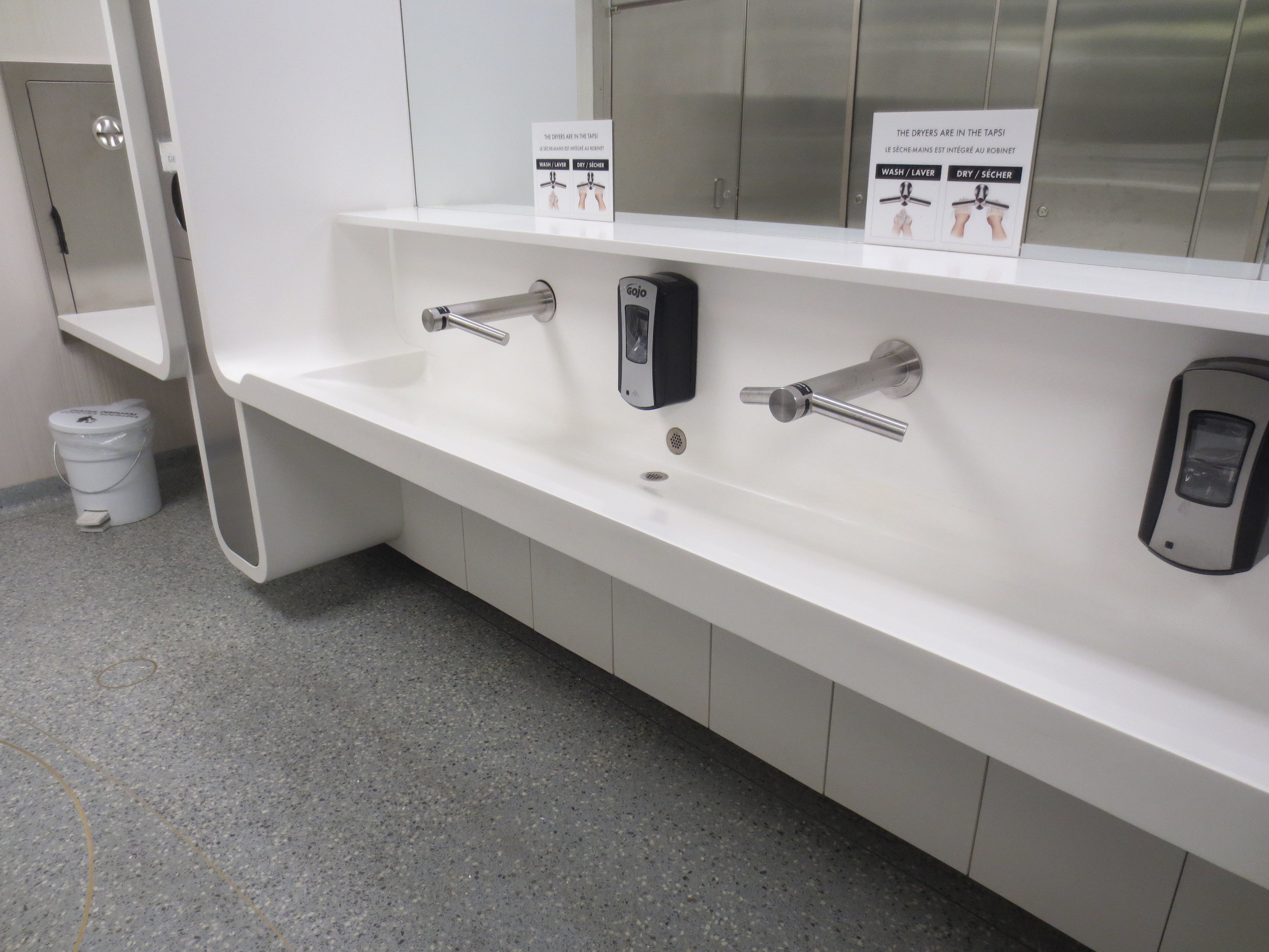 Picture of floating sink in washroom