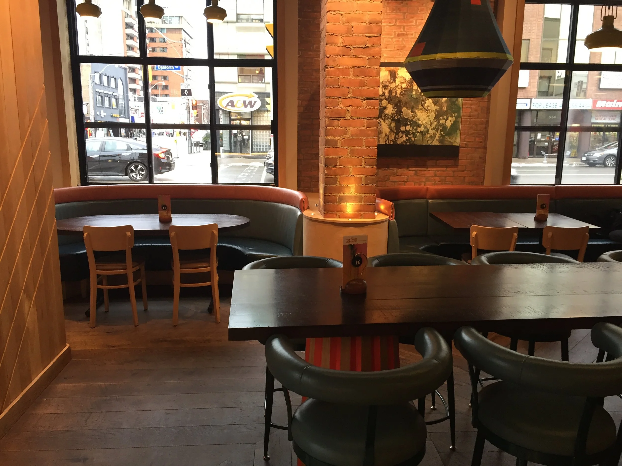 Picture of accessible seating at Nando’s Danforth