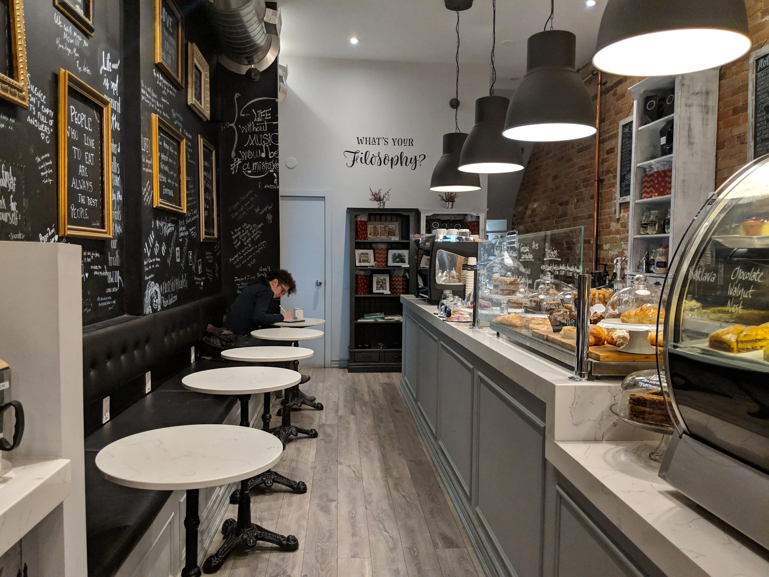 Picture of accessible tables in Filosophy Pastry and Espresso Bar