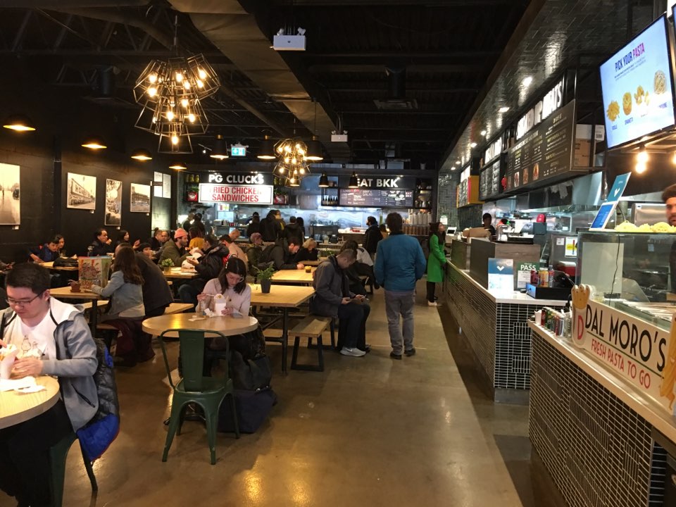 Picture of the interior eating area in the Annex Food Hall