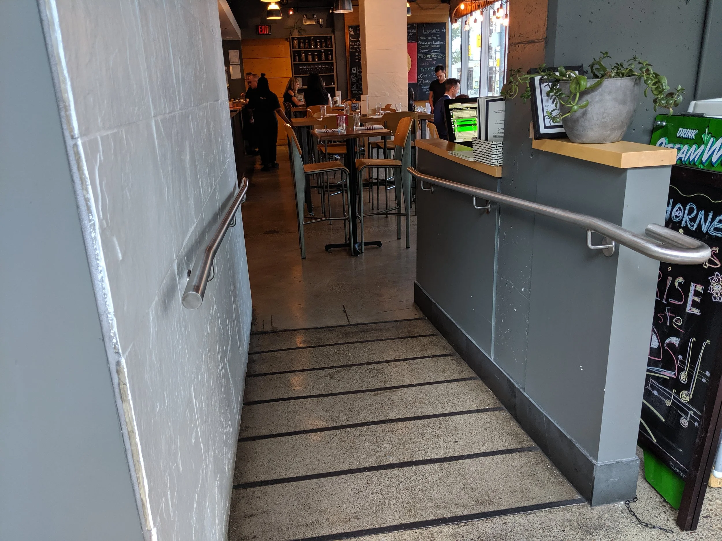 Picture of ramp leading to washrooms