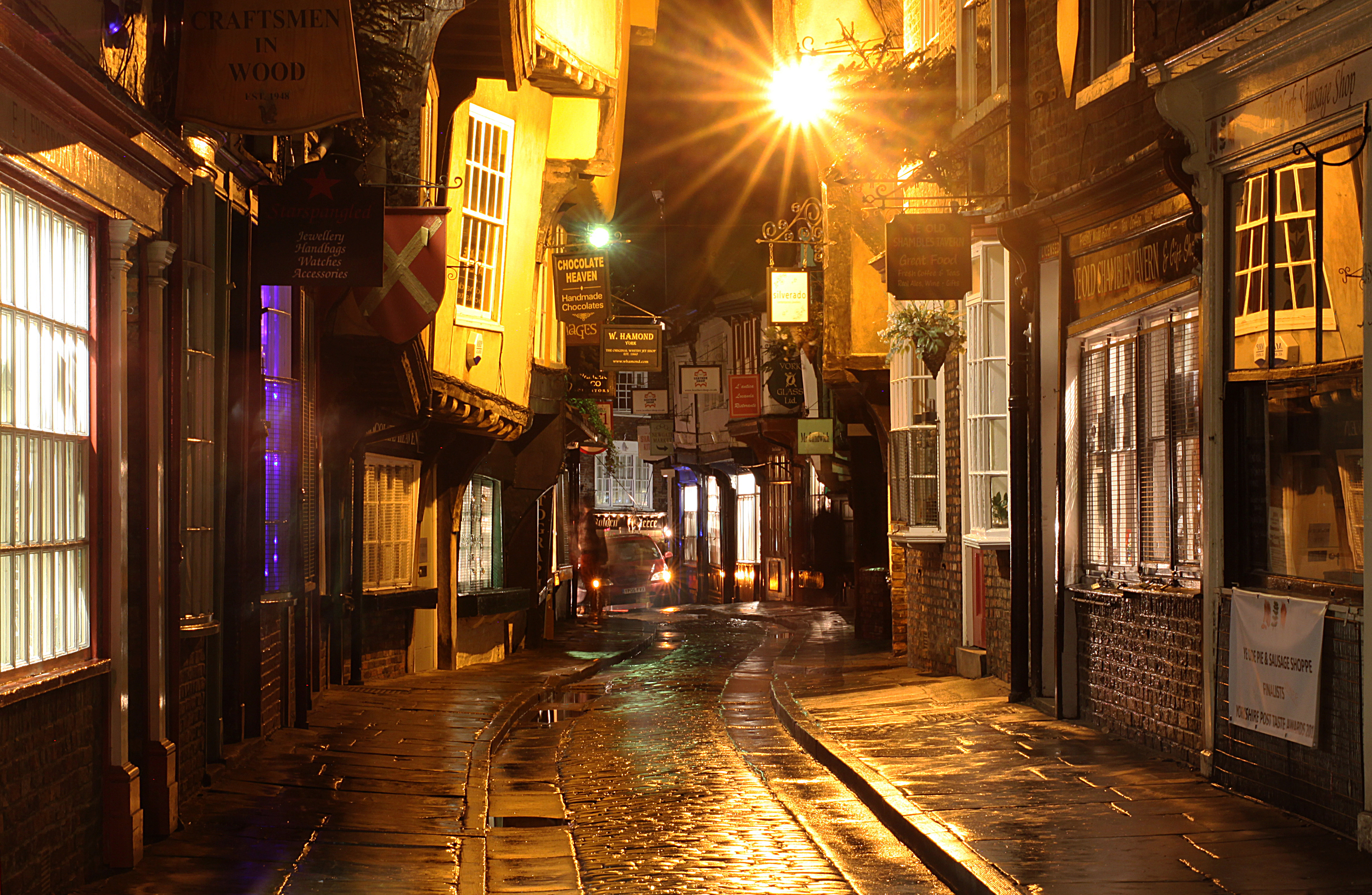 Old street in York town (The Shambles)