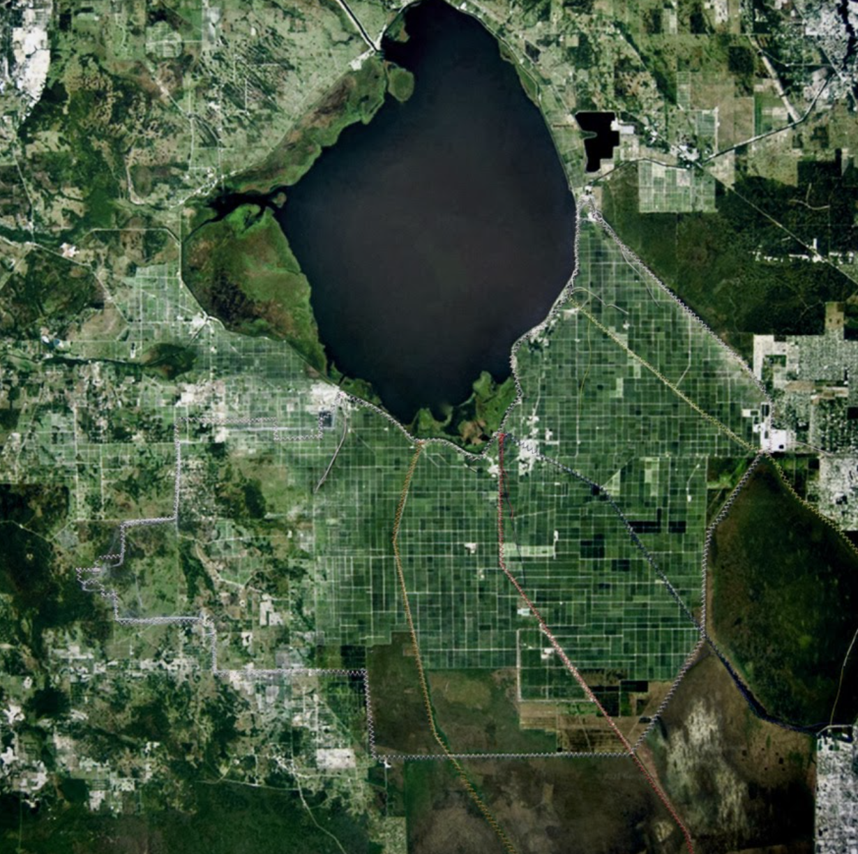 Everglades Agricultural Area, Florida Geographic Information Office (approximate sewn boundary)