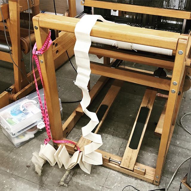 Folds! Fresh off the loom #loom #folds #weave @designweekpdx #designweekpdx