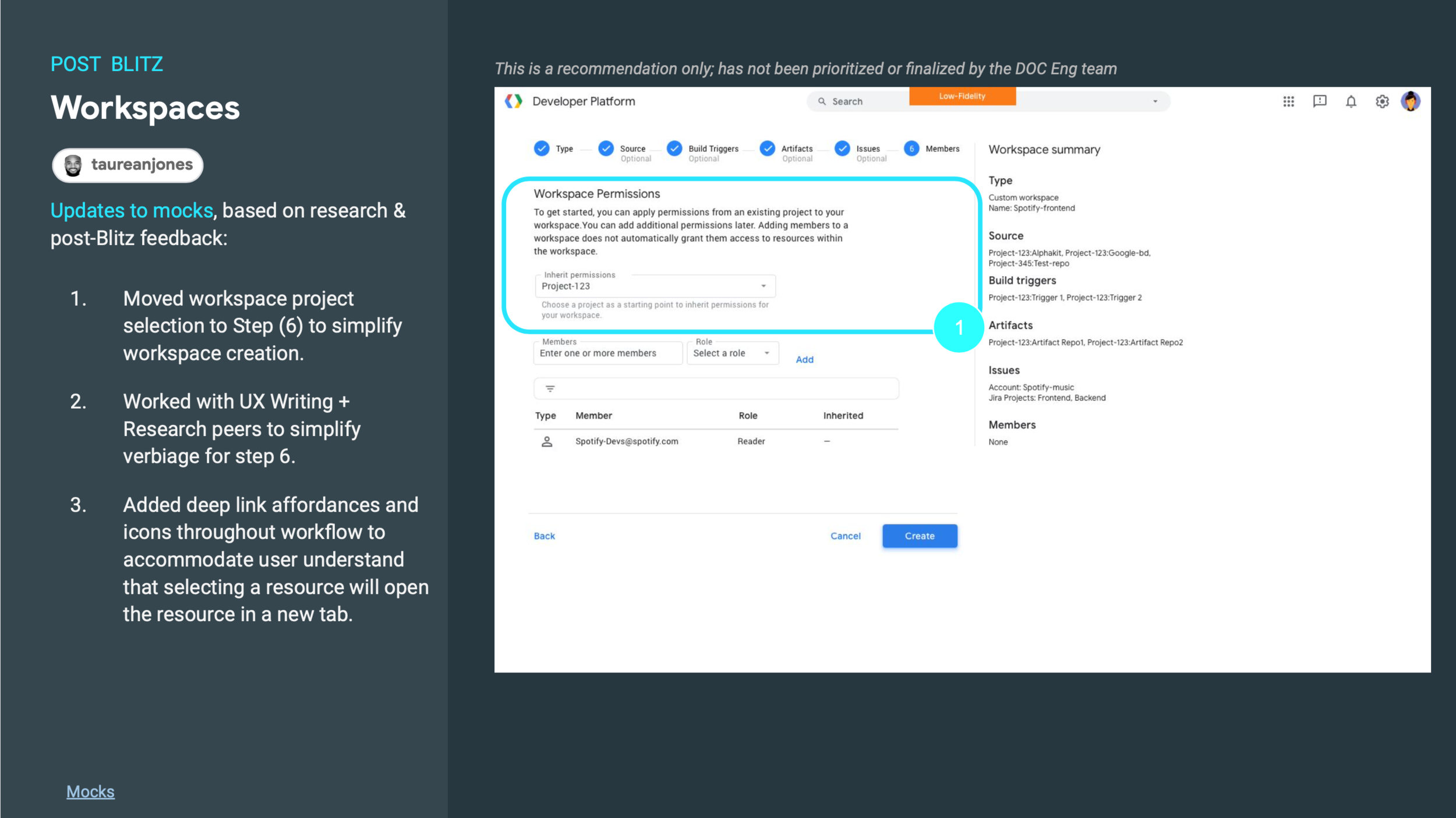  Designers quickly iterated wireframe designs based on user research and A/B testing 