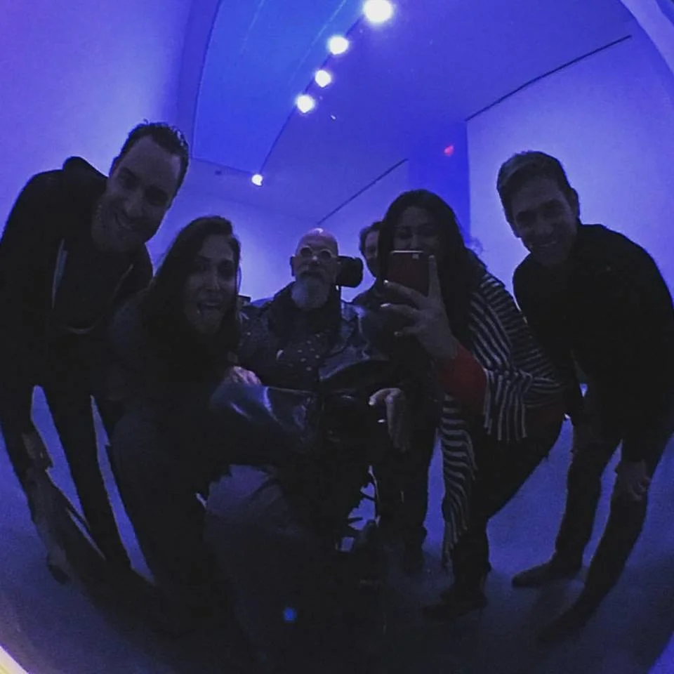 Makewell enjoying Jeff Koons's new show with friends Chuck Close and Eve Xanthopolous. 
