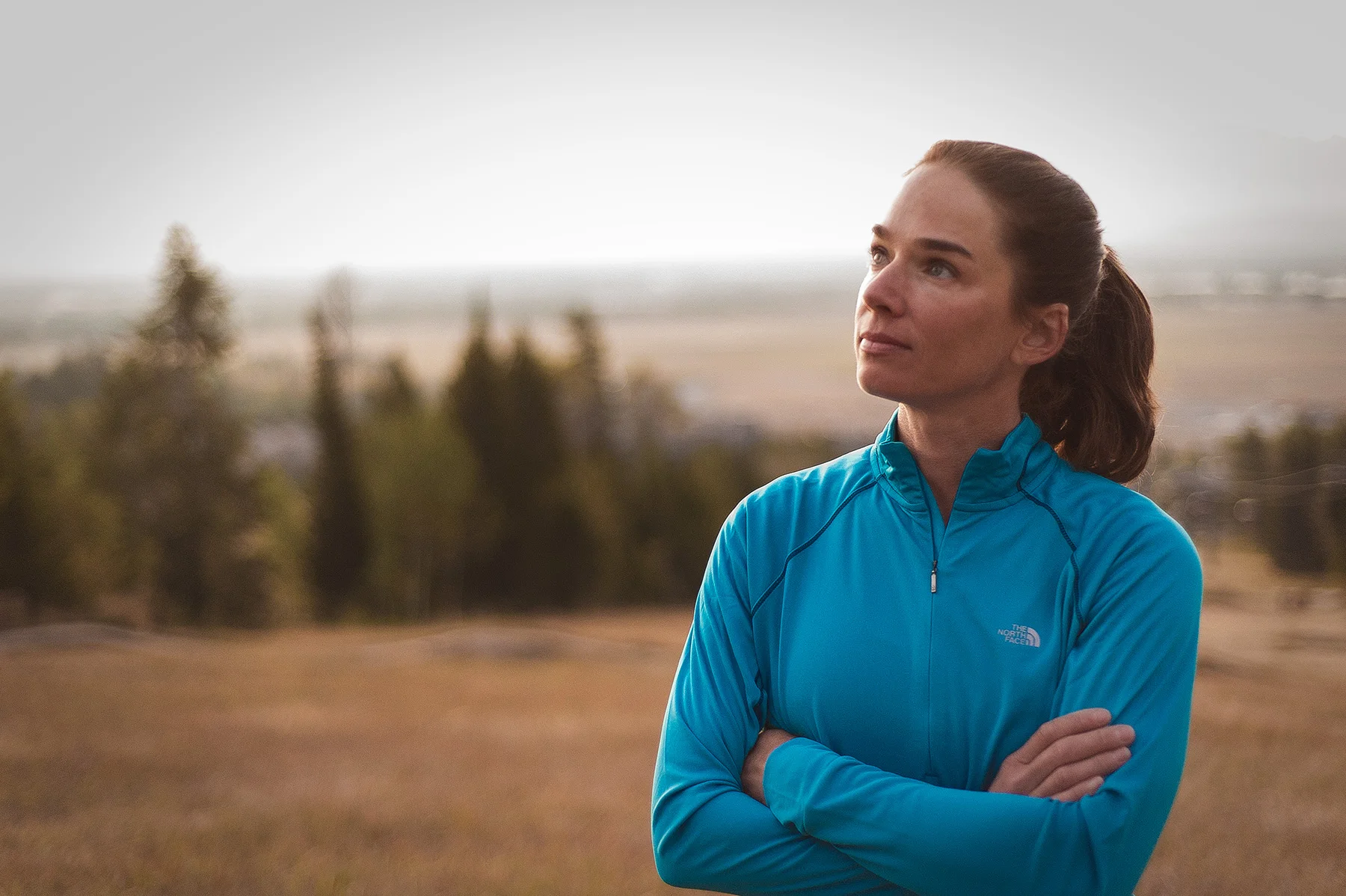 Portrait of North Face athlete Kit Deslauriers outside of Jackson, WY