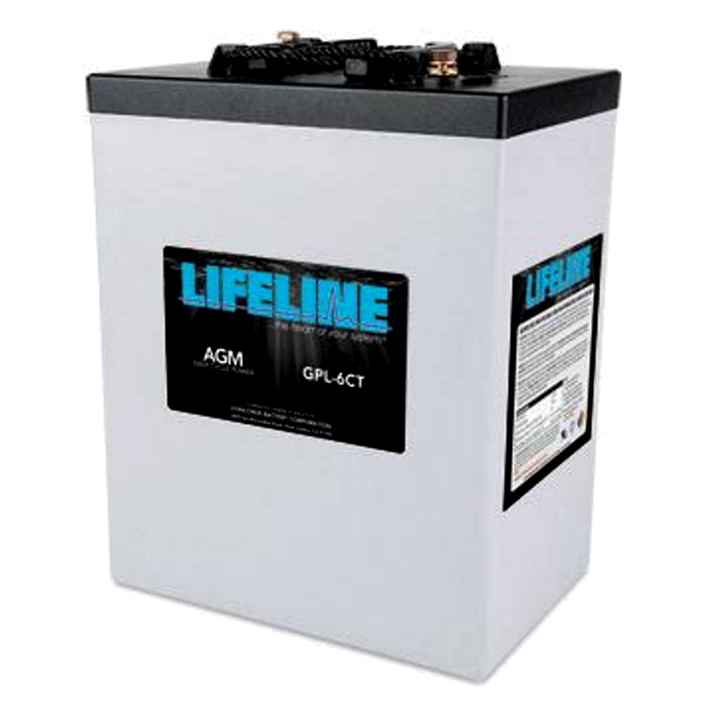 Lifeline GPL-6CT $454.00 AGM battery 6 Volt nominal 300Ah capacity @ 20hr Length = 10.28" Width = 7.06" Height = 13.02" Weight = 93lbs Please call to get a shipping quote and place an order 541.726.1091