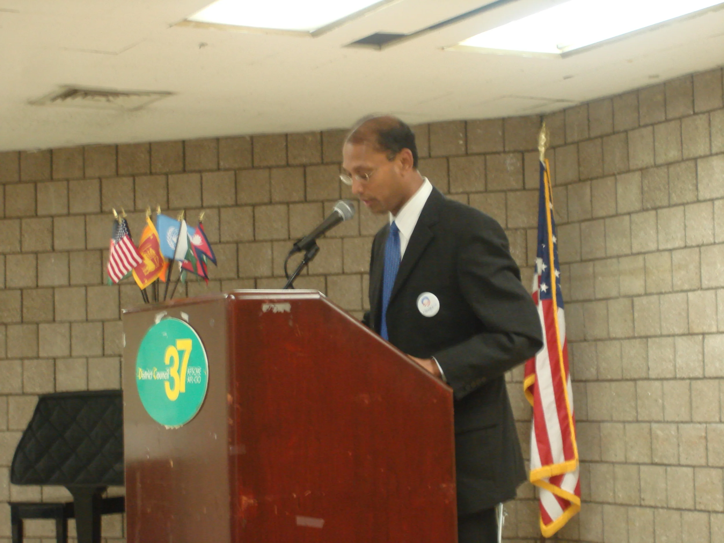 Morshed Alam, Master of Ceremony and the Executive Director of ASAAL speaking