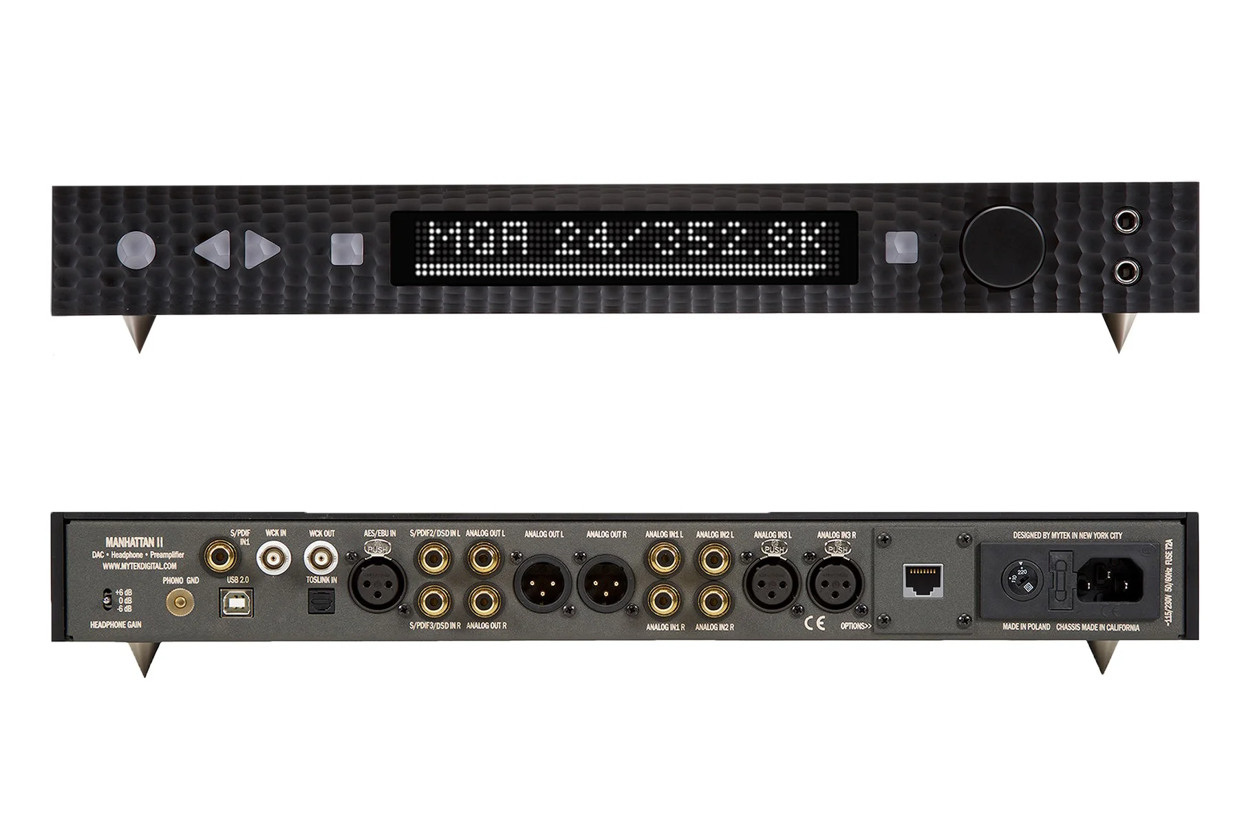 Mytek Manhattan II Front and Rear Panels
