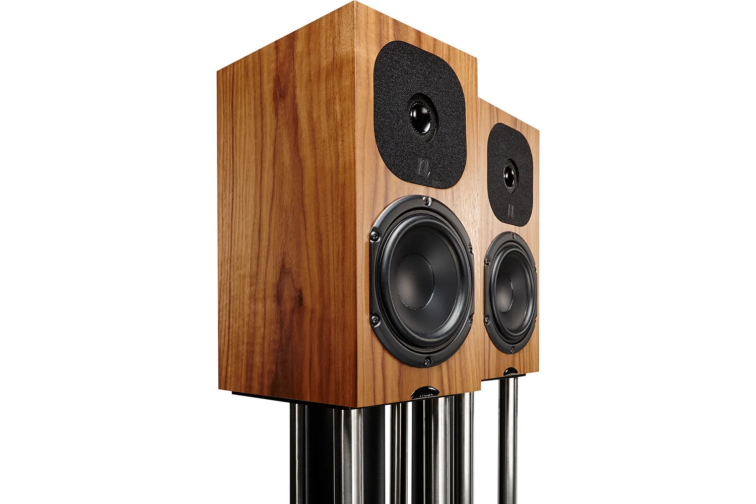 Neat Motive SX3 Speakers in American Walnut with Stands