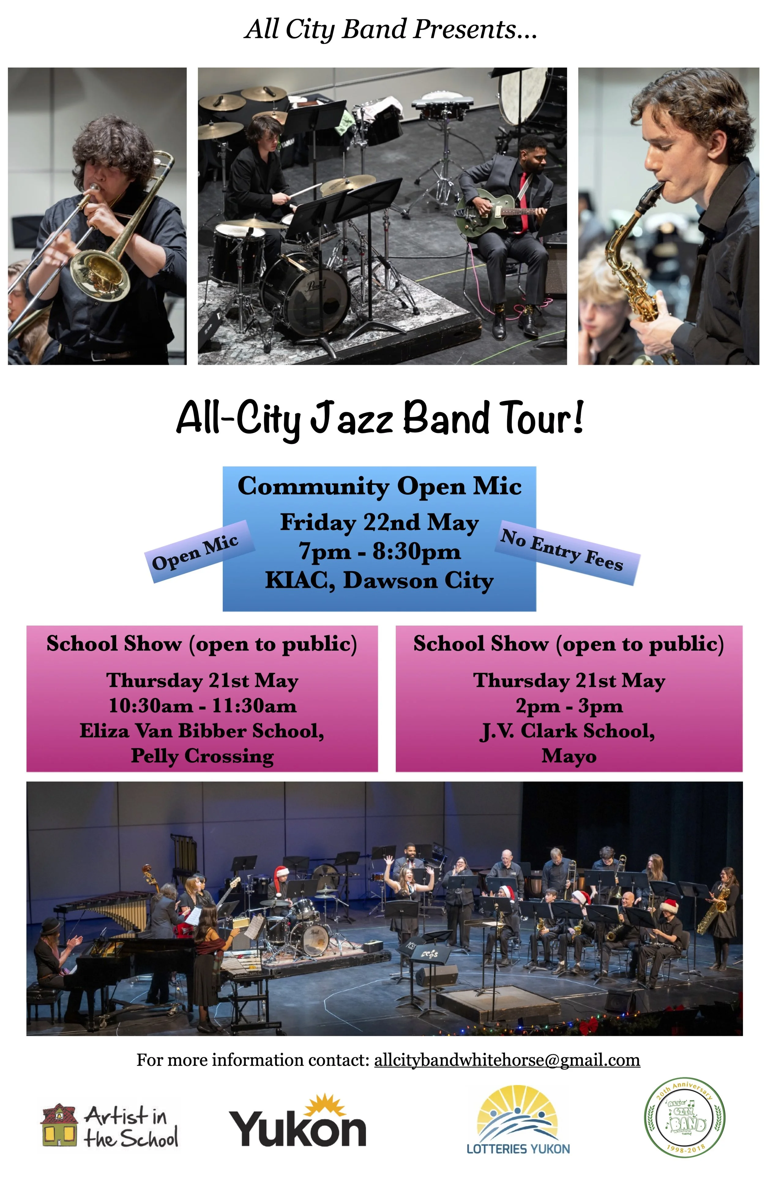 All-City Jazz Band Tour to Pelly Crossing, Mayo &amp; Dawson City