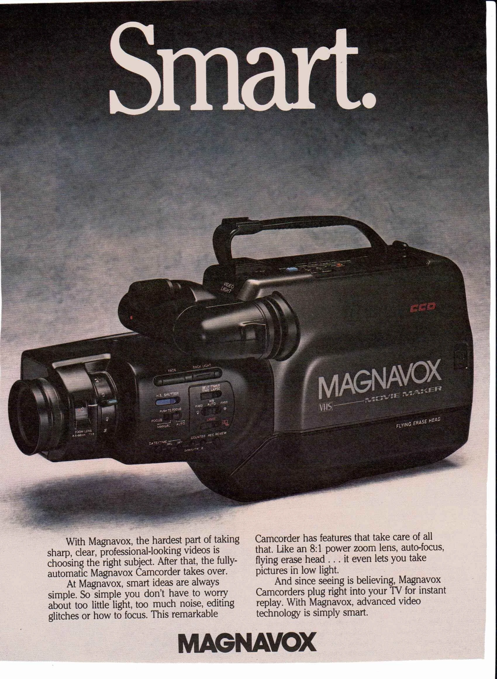 1989 - Magnavox VHS Movie Maker camcorder  Rolling….jpg