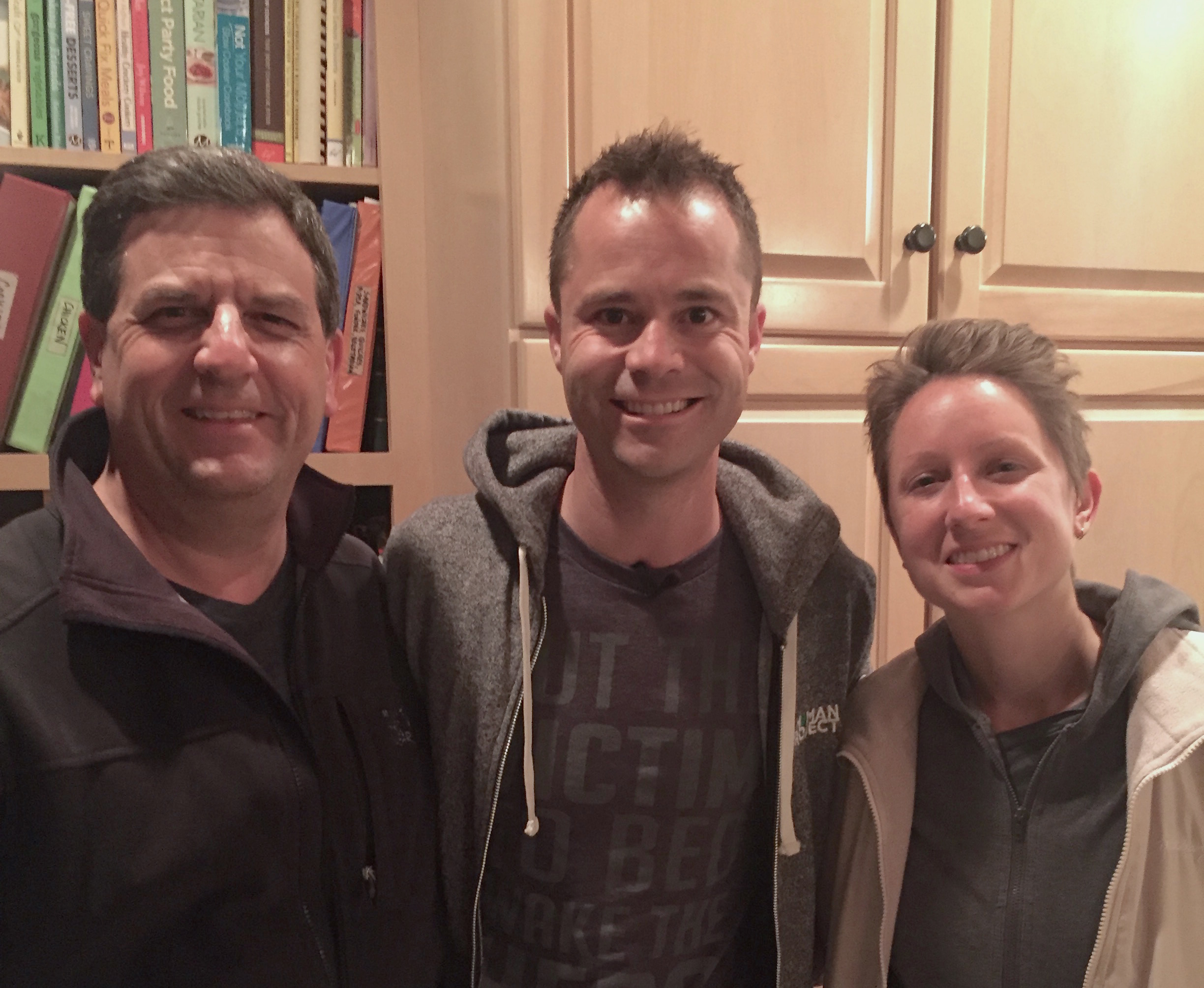 Carl, Wes and Lauren in our kitchen at 3AM. Time to head to the airport on Thursday, 5/12. (Taken by Ed Surtees , Wes's amazing videographer! Thanks so much, mate!)